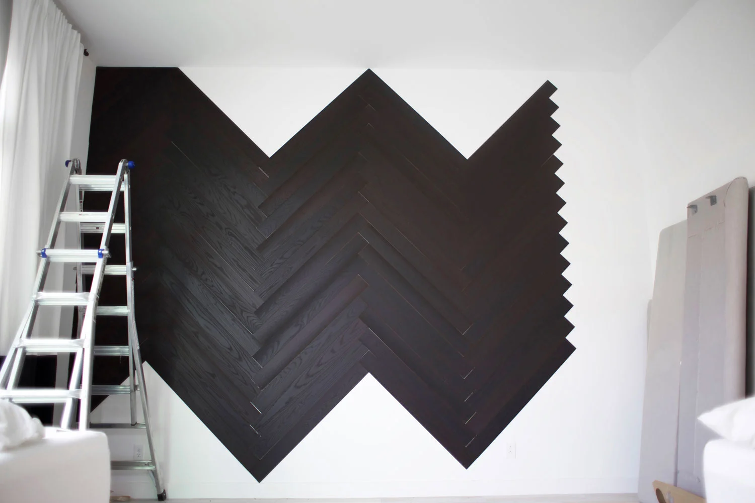 DIY herringbone wall step 8