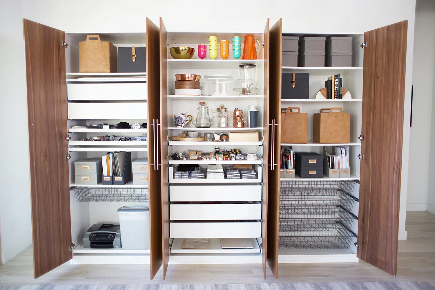 organized everything cabinet
