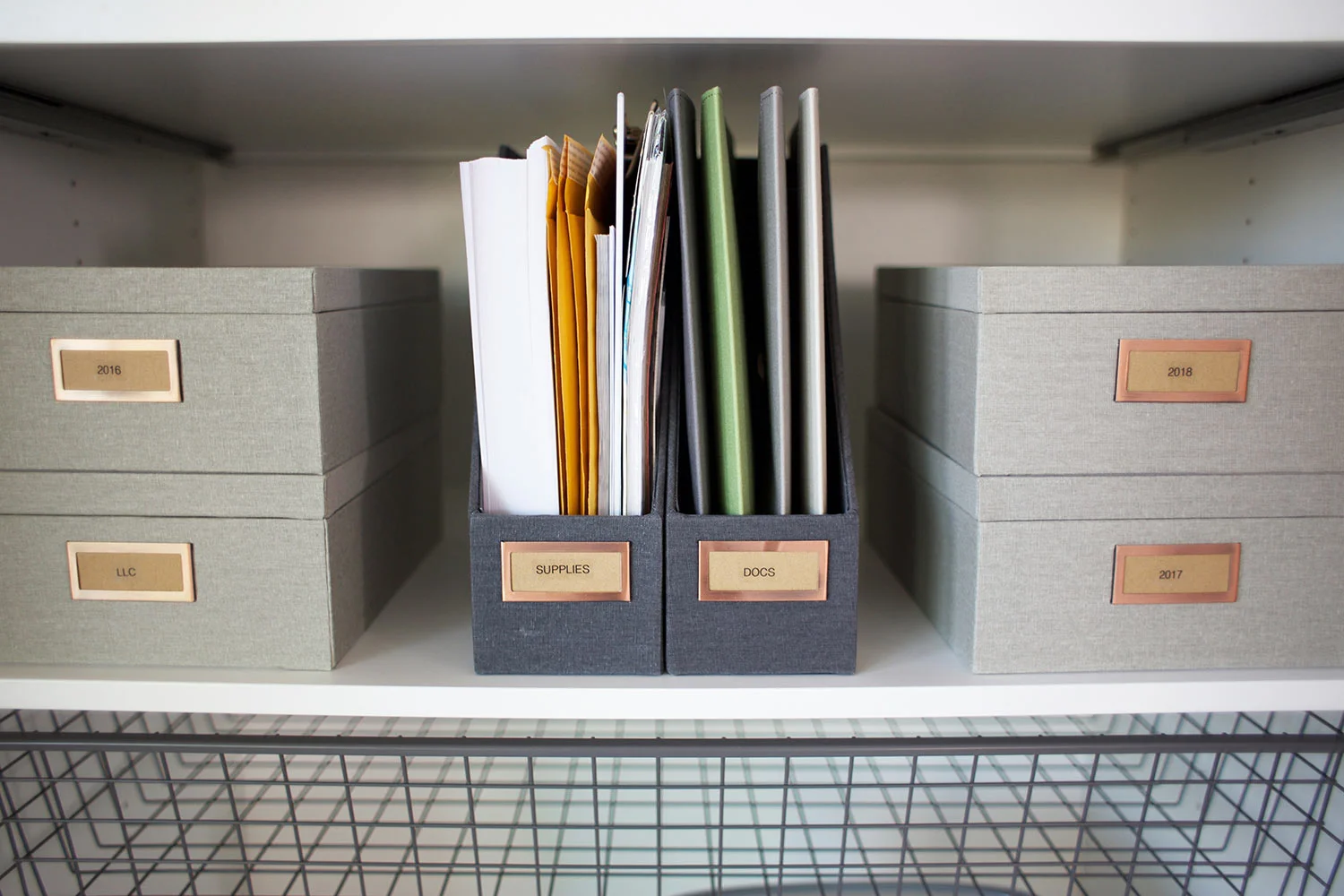 storage boxes in everything cabinet