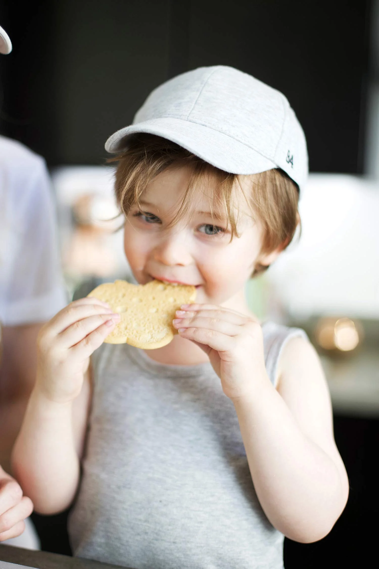 boy eating cookie