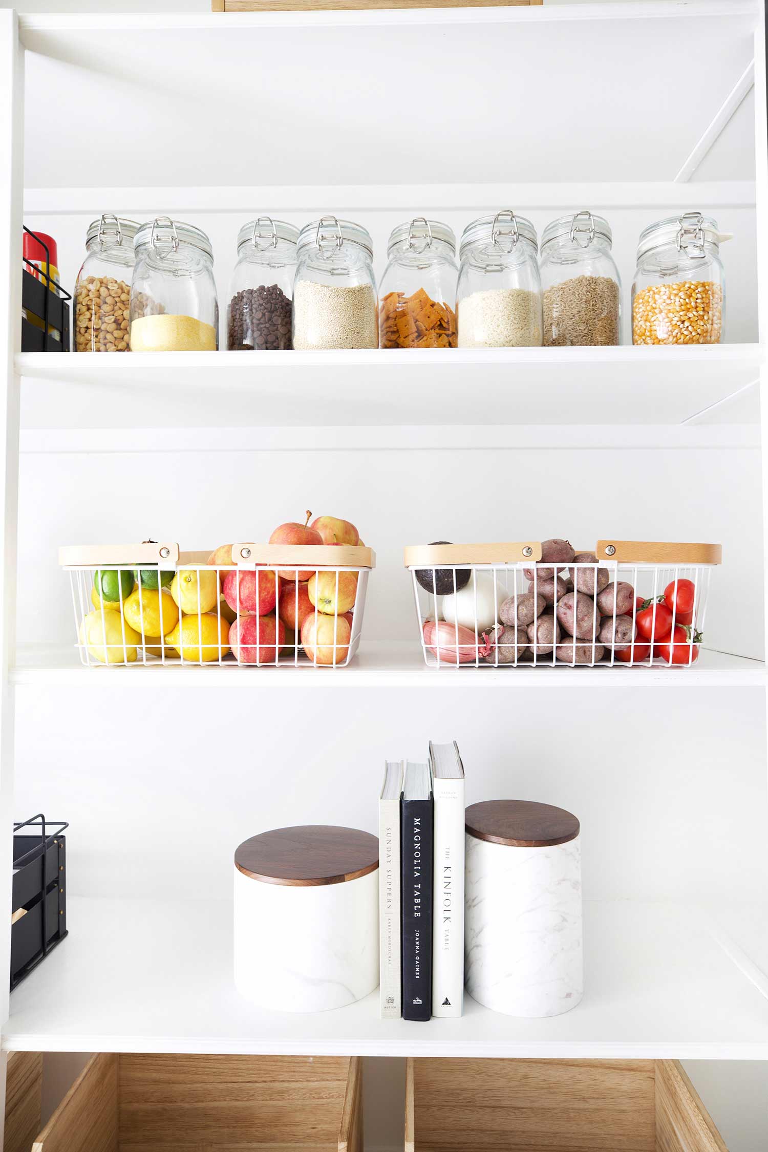 Ikea pull-out baskets for pantry  Pantry design, Kitchen pantry