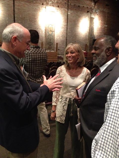 Sweet friends connecting before the 50 Years Prayer Breakfast