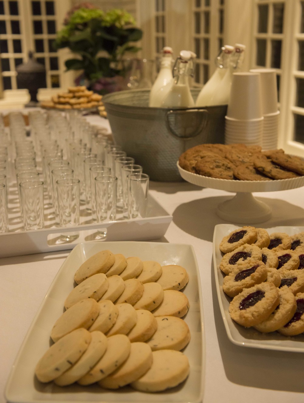 Kristen Hall of Feast & Forest provides "Milk and Cookie Happy Hour for Adults" at intermission.