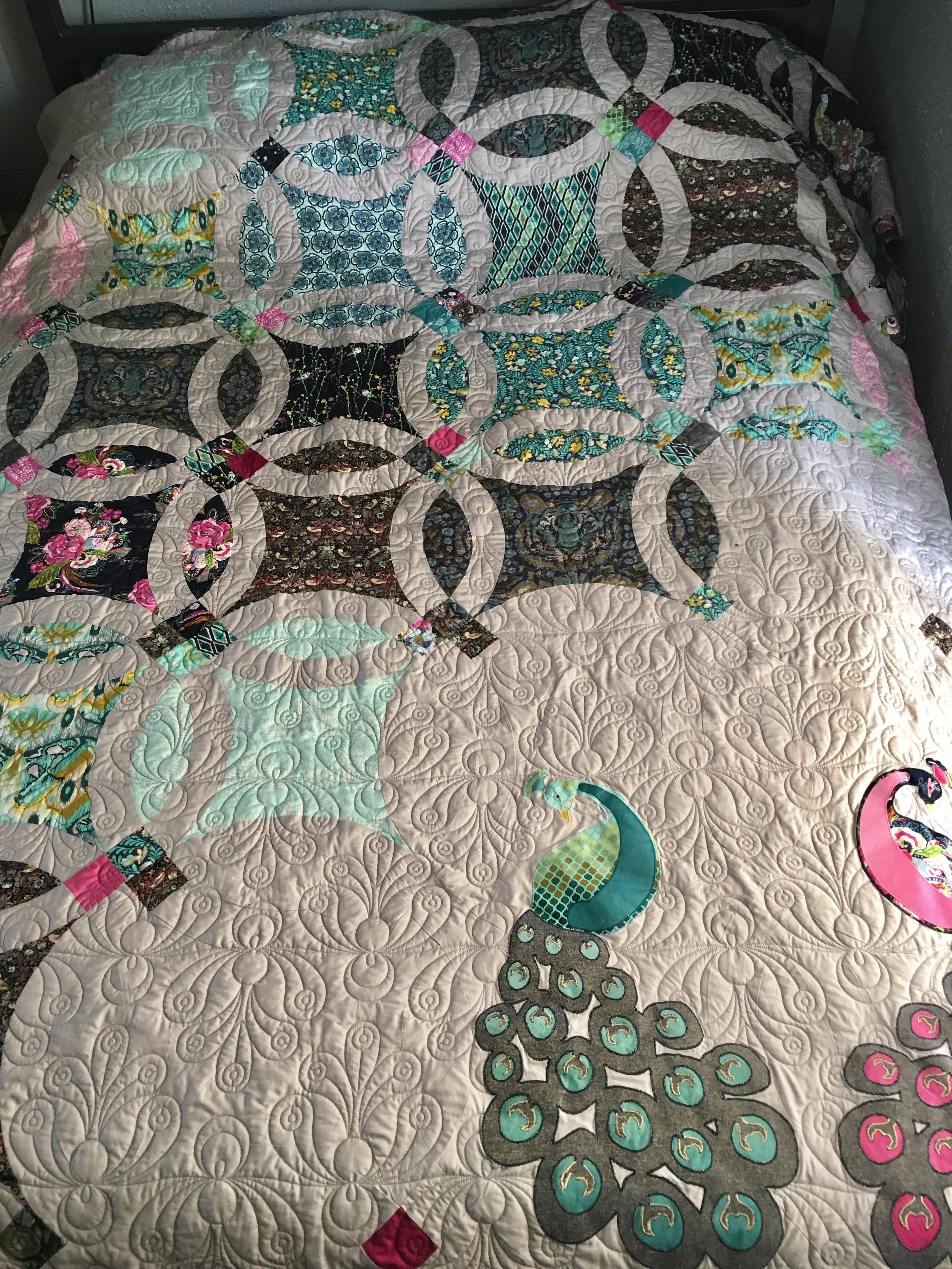 Custom Double Wedding Ring Quilt