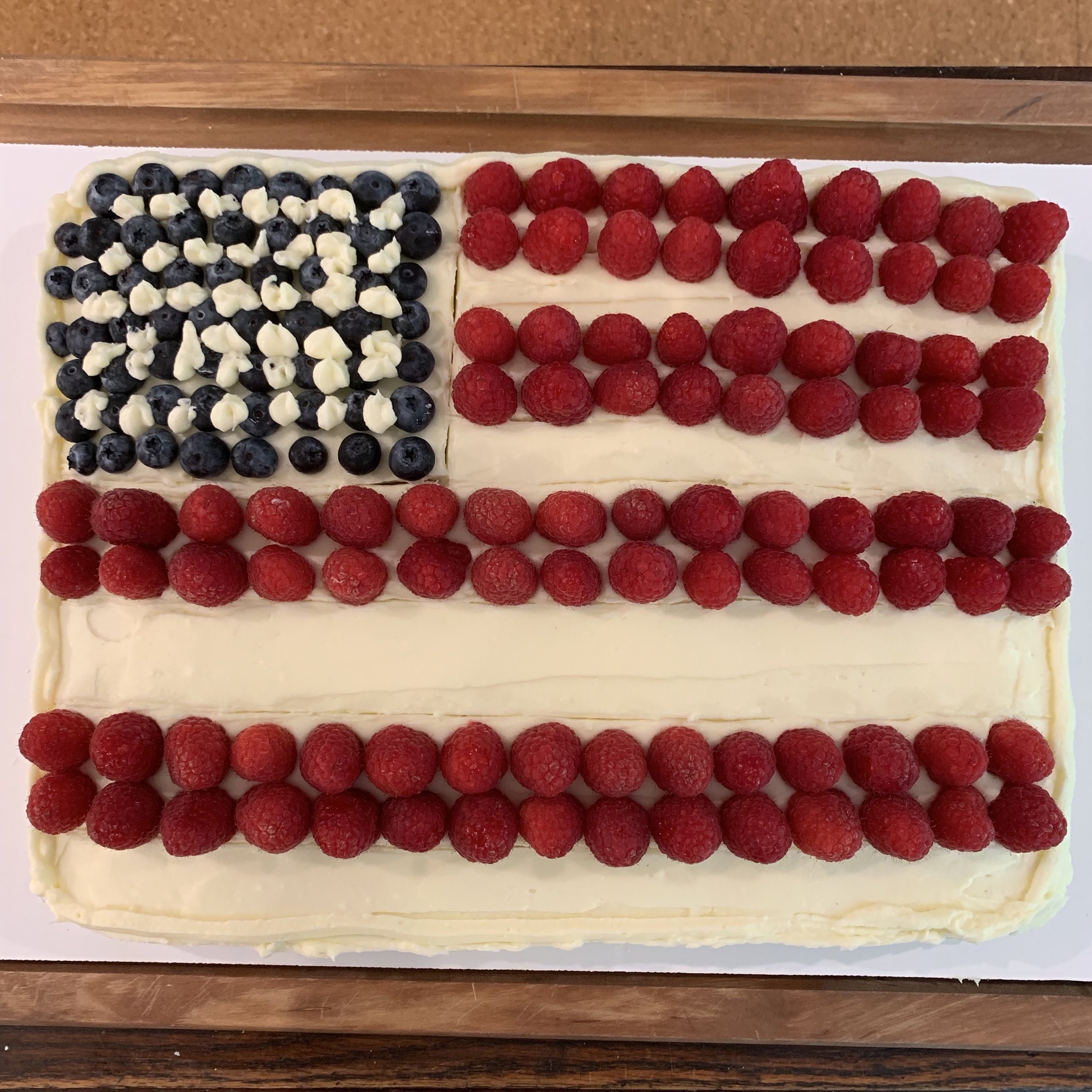 Flag cake I baked for the reunion party