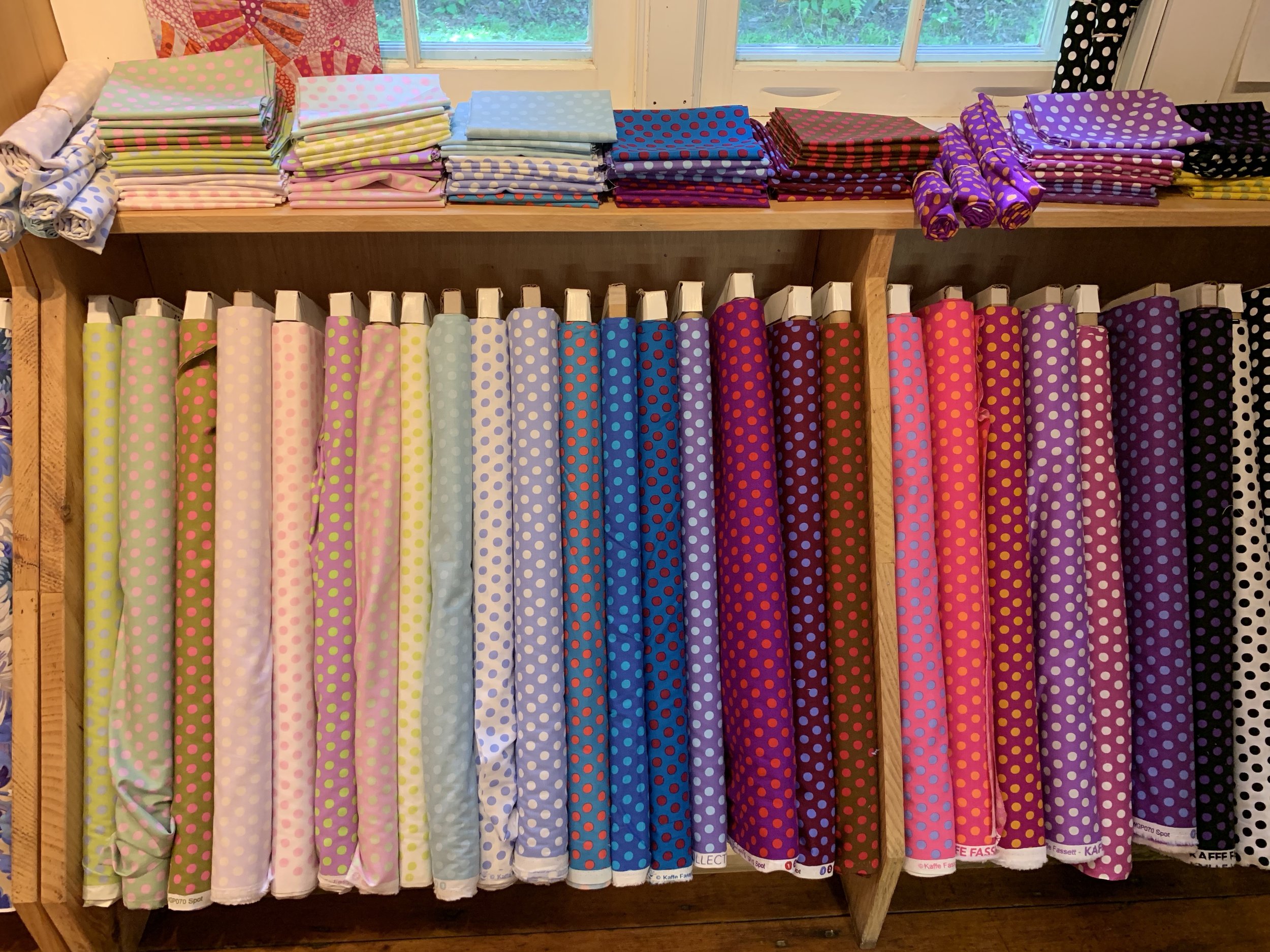 More colorful fabrics at quilt shop
