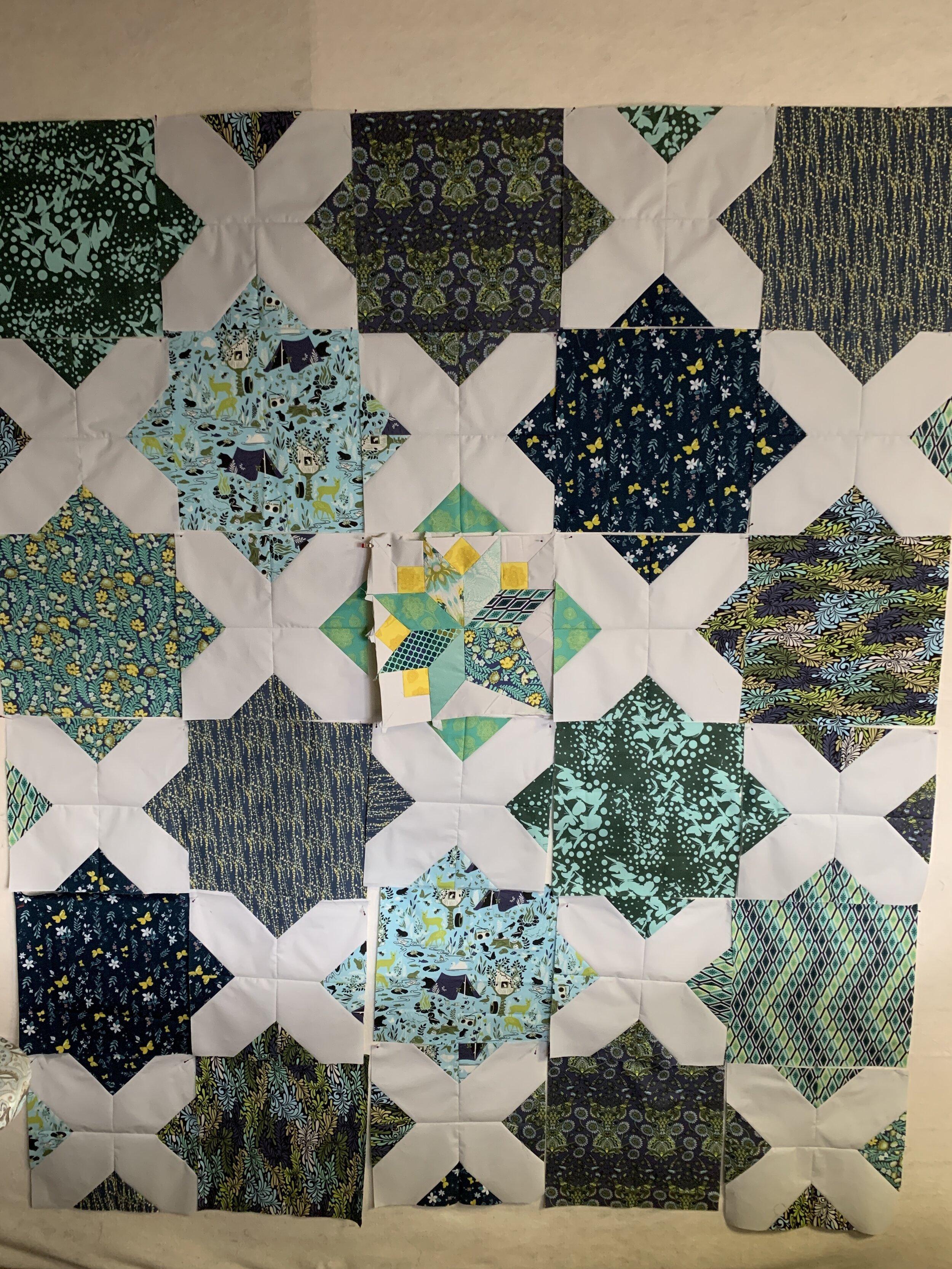 Quilt top: pattern by Wooly Petals
