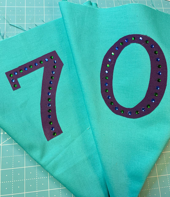 Bedazzled numbers with crystals