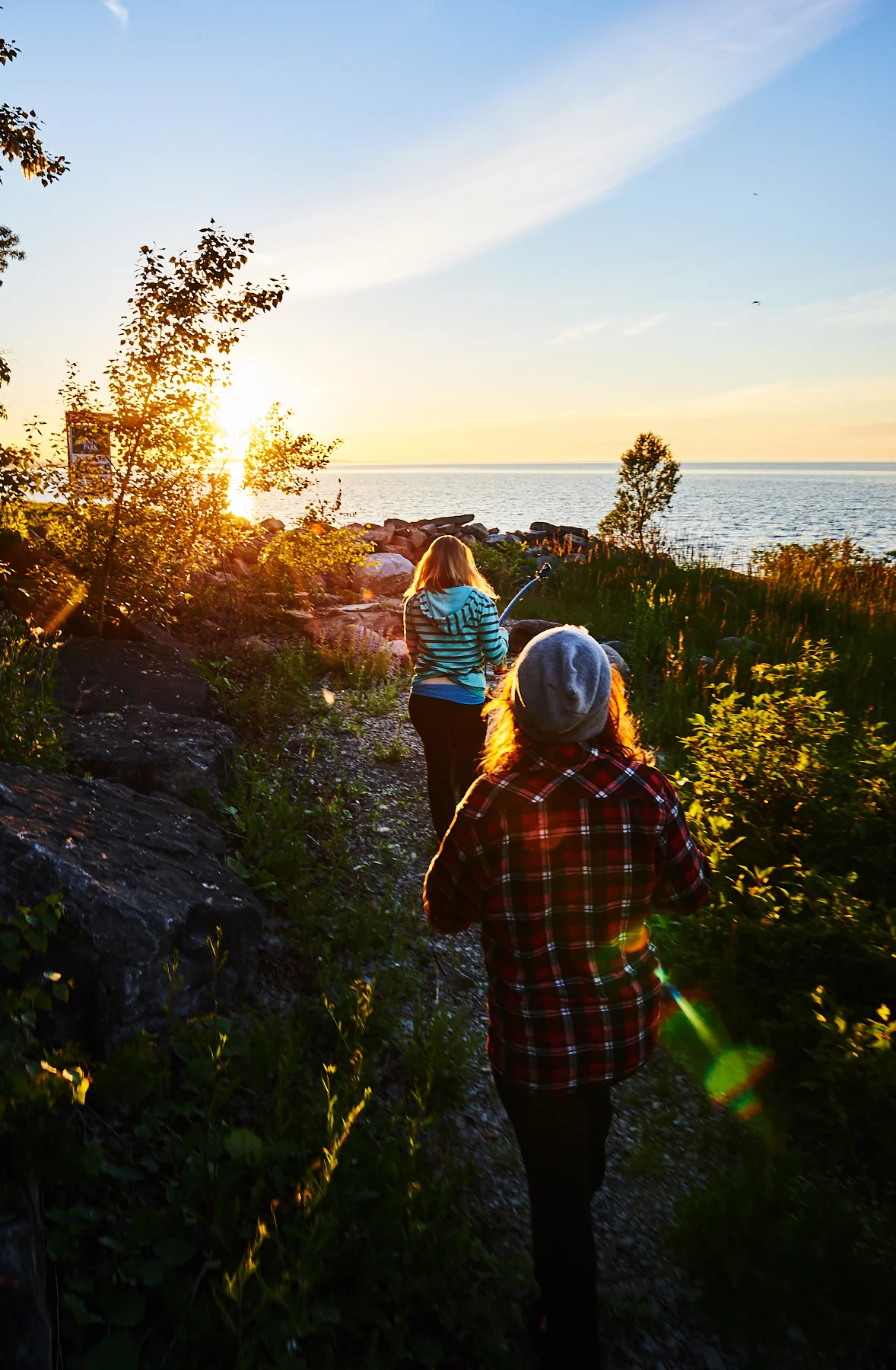 Girls at sunset