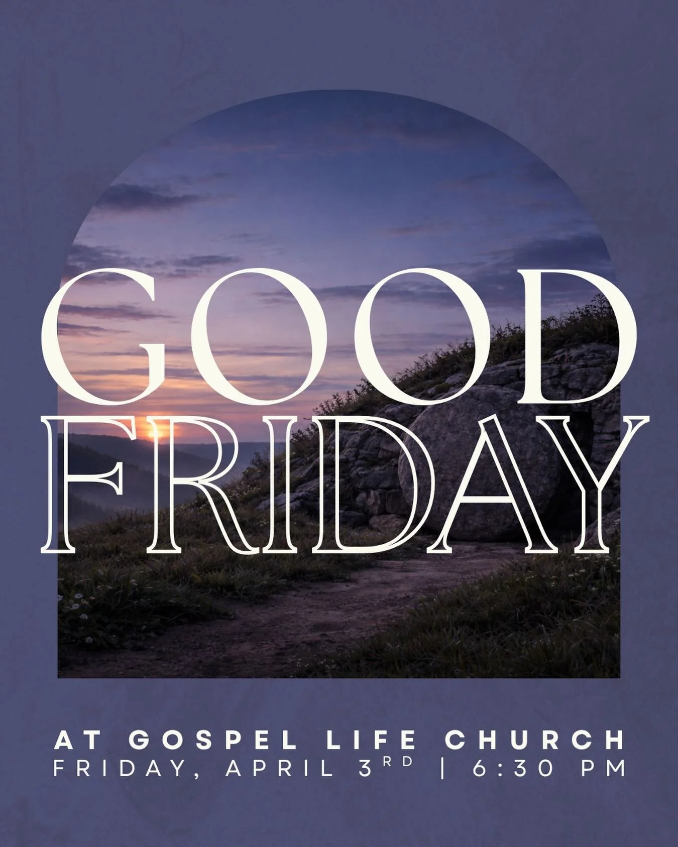 Join us on Friday, April 3rd at 6:30pm for a time of worship, scripture, and a brief message as we remember the weight and importance of Jesus&rsquo; willing and sacrificial death that bore the curse of our sin. Visit our app or website for more info