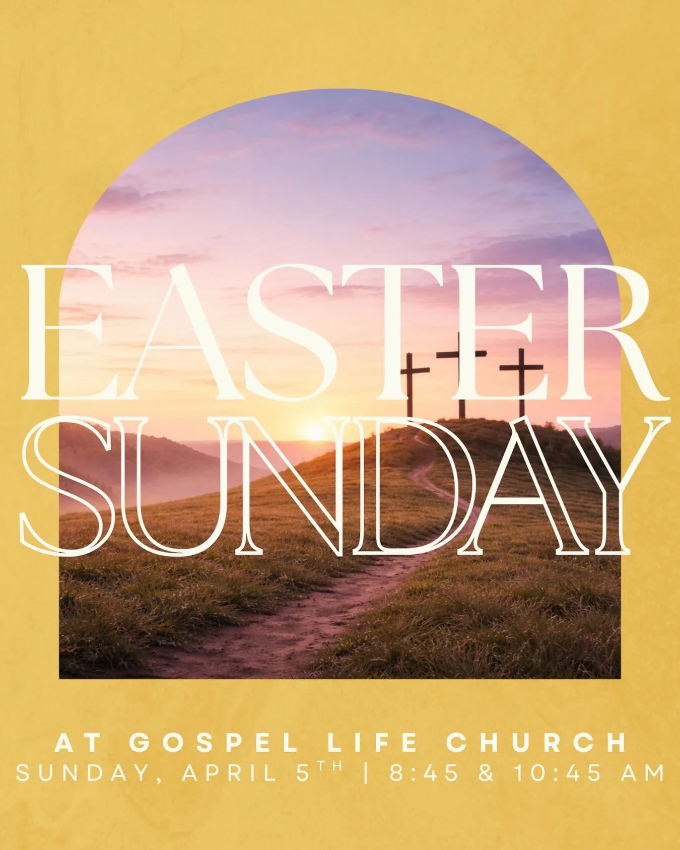 Join us Sunday, April 5th for one of our Easter Sunday Gatherings (8:45am &amp; 10:45am) as we celebrate the greatest day in all of history, Jesus&rsquo; resurrection!

Because of Jesus&rsquo; life, death, and resurrection, believers are adopted into
