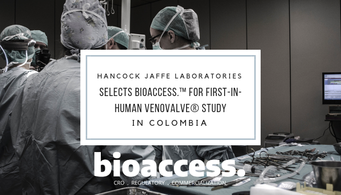 Hancock Jaffe Laboratories Selects Site for First-in-Human VenoValve Clinical Research Study (Trial) in Colombia