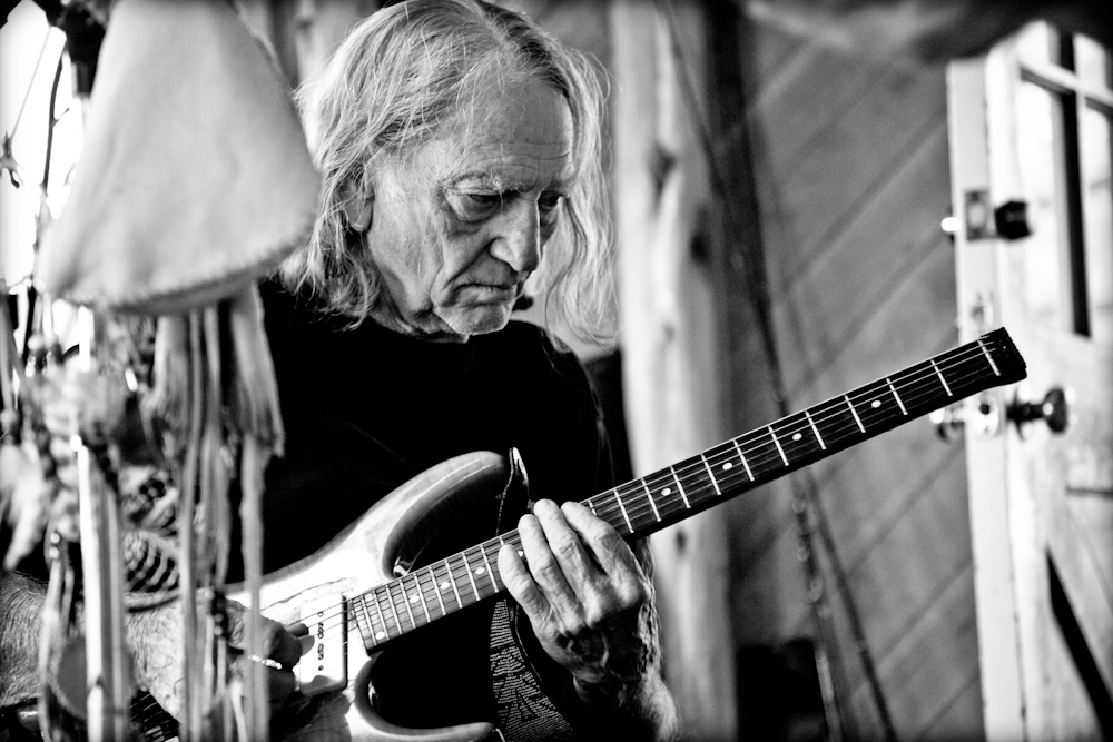 Willie Nelson and Billy-Joe Shaver at the Lakehouse, Bee Cave, T