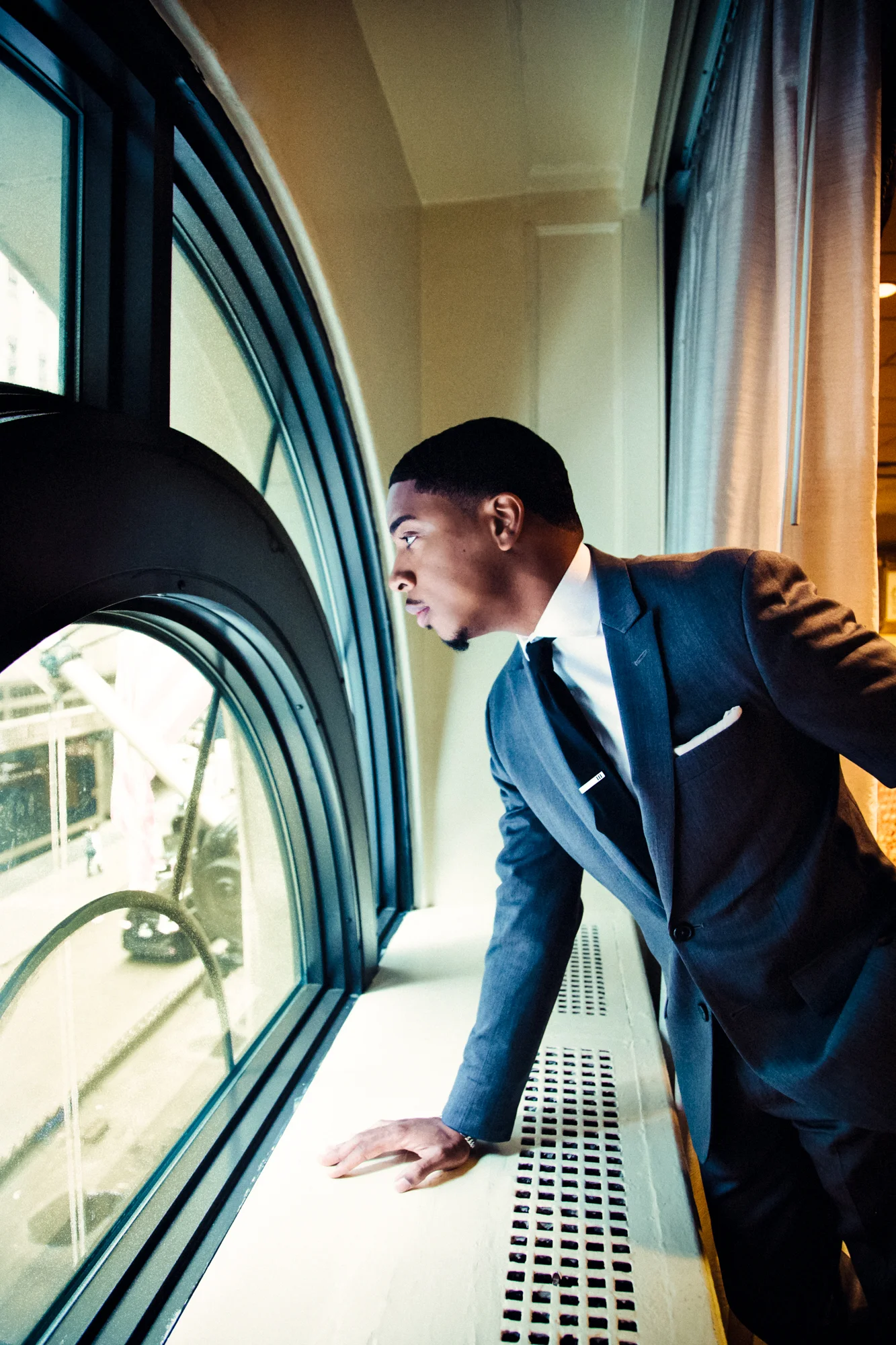  Christian Sands portrait shoot photographed by Anna Webber at Roosevelt Hotel and Steinway & Sons, NY, NY 