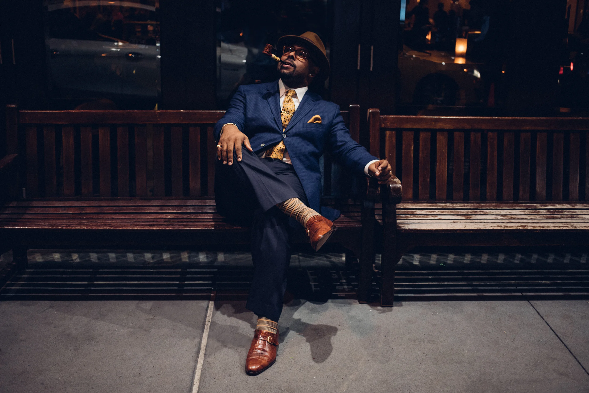 Christian McBride, portrait by Anna Webber. New York City 2017