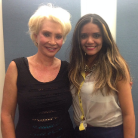Beatty with host Sujeiry Gonzalez of Love Sujeiry