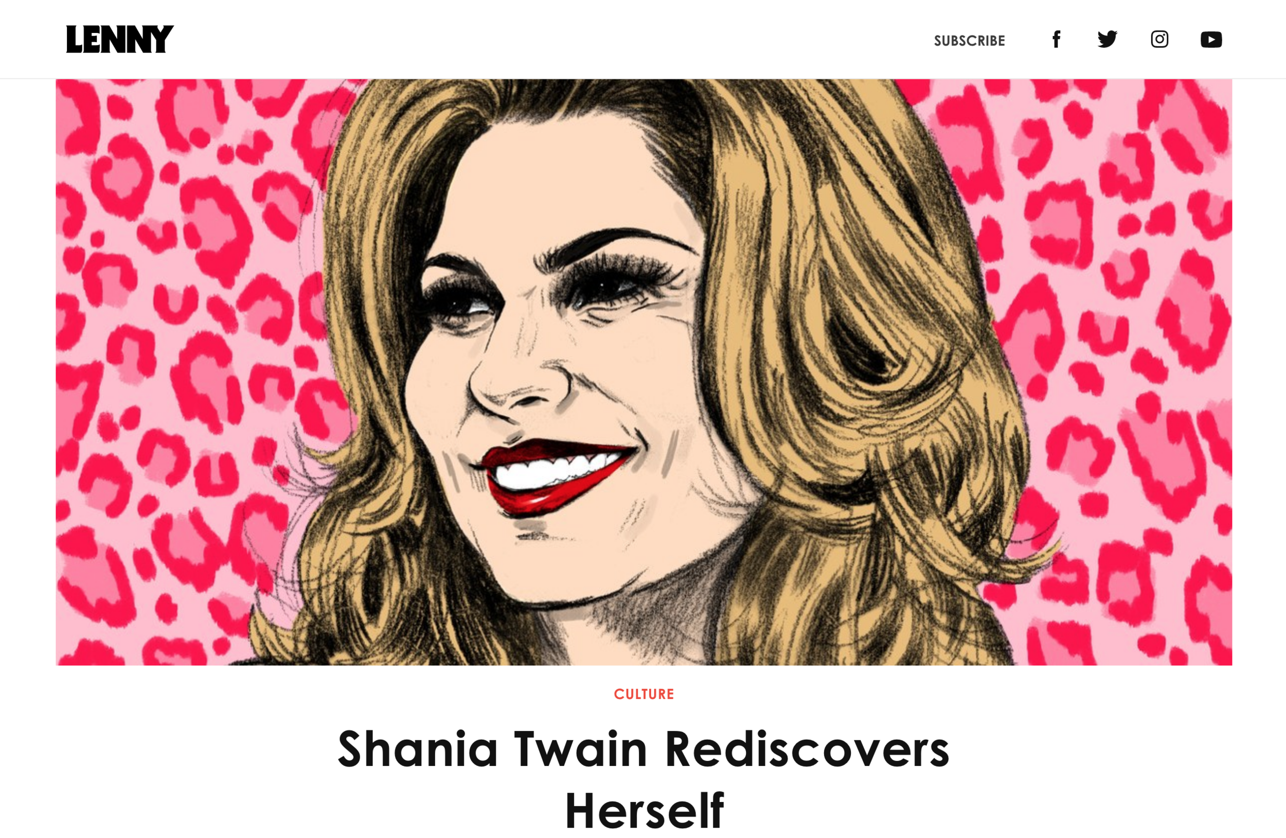 SHANIA TWAIN REDISCOVERS HERSELF | LENNY LETTER