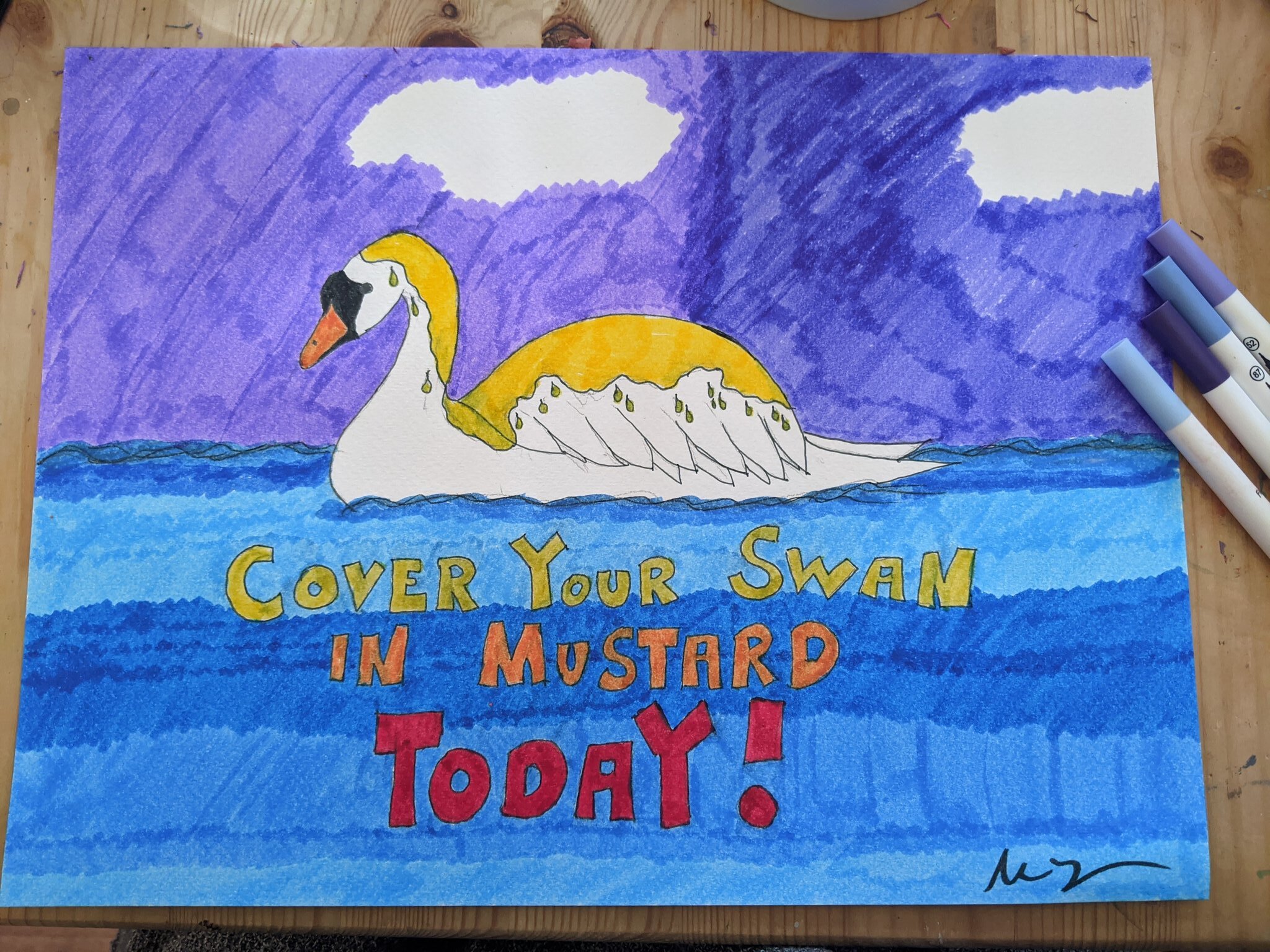 @hxlestorms' very own mustard swan