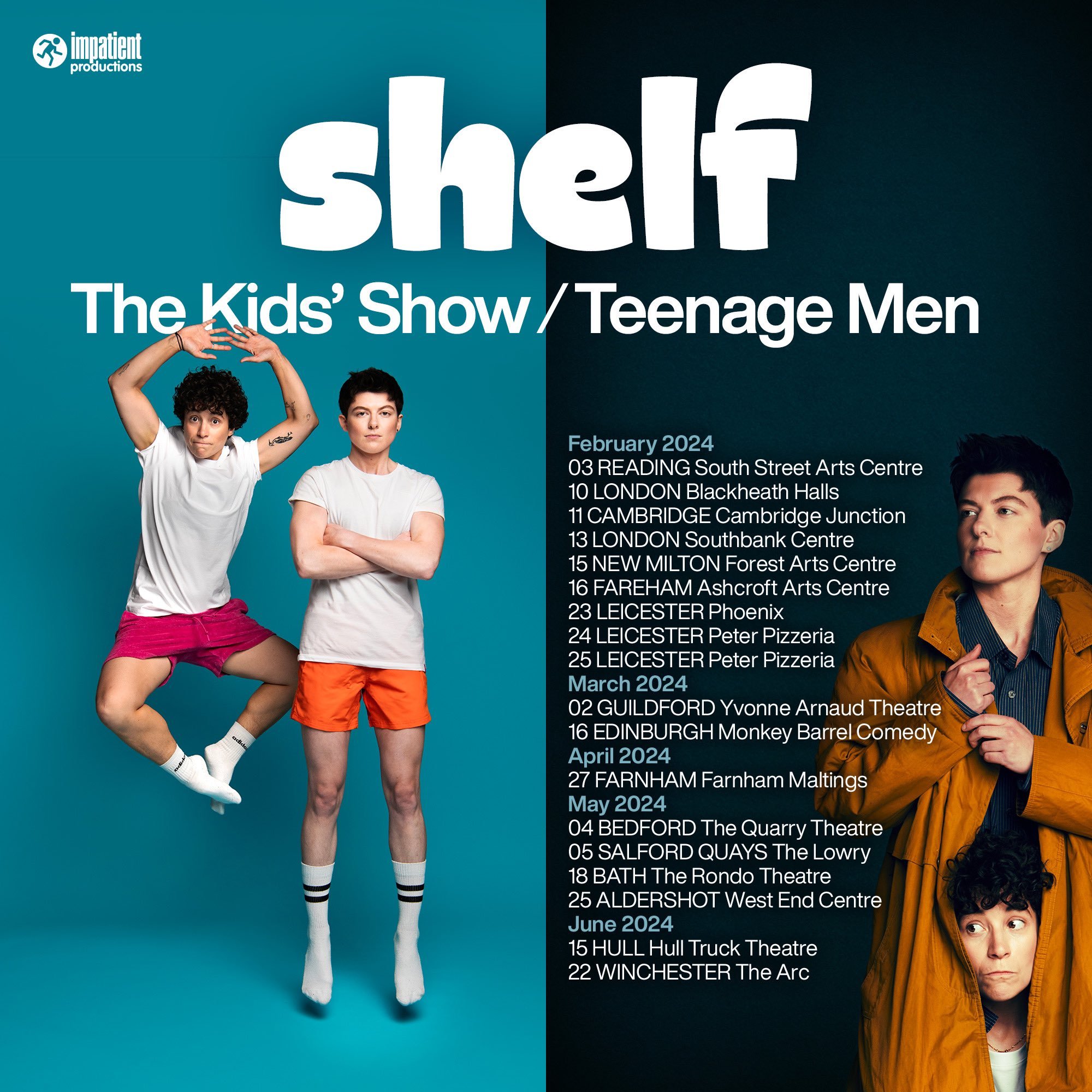 shelf | kids' show | teenage men