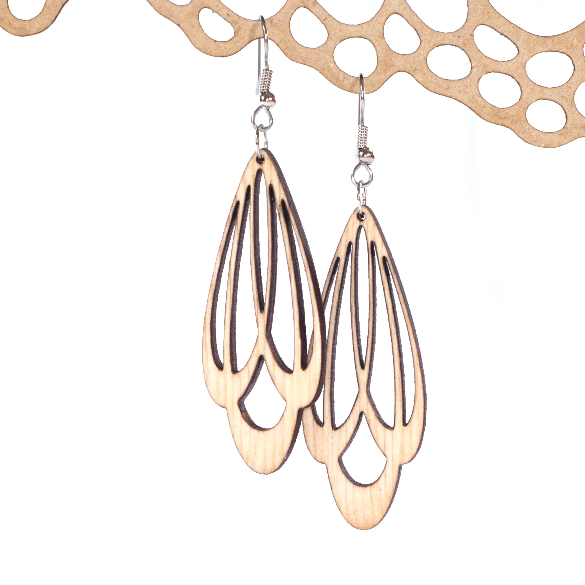 Triple Oval Drop Earrings