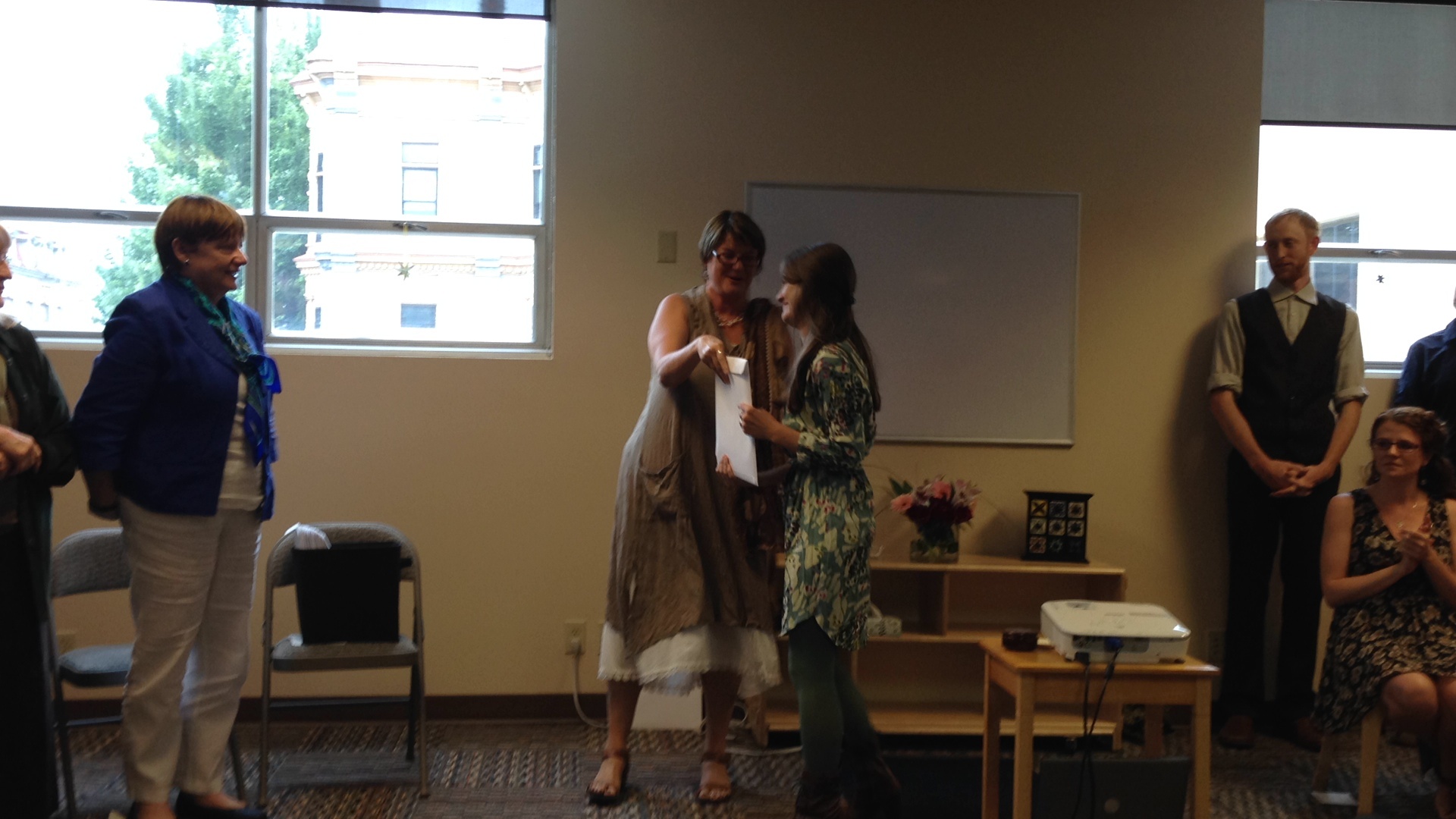 Me receiving my AMI Elementary teaching diploma.