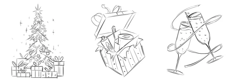 Christmas Icons · Sketches