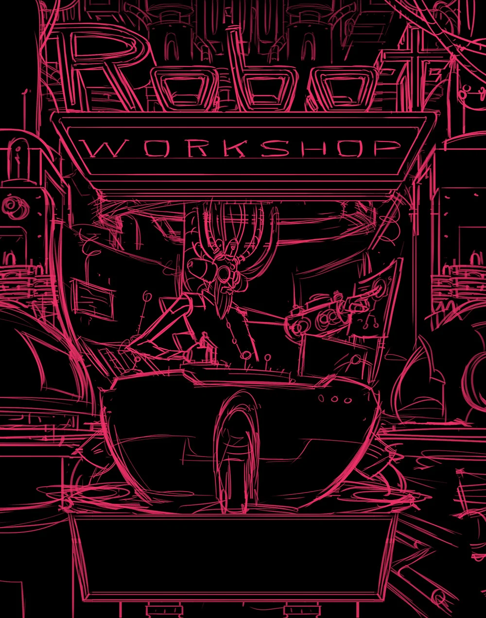 Robot Workshop · 2014 · Title Page Sketch
