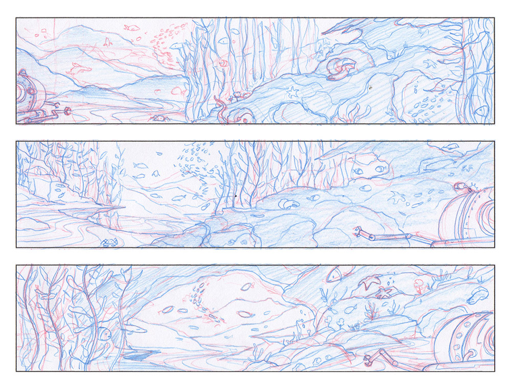 NHM · Seamobile · Pencil Sketches