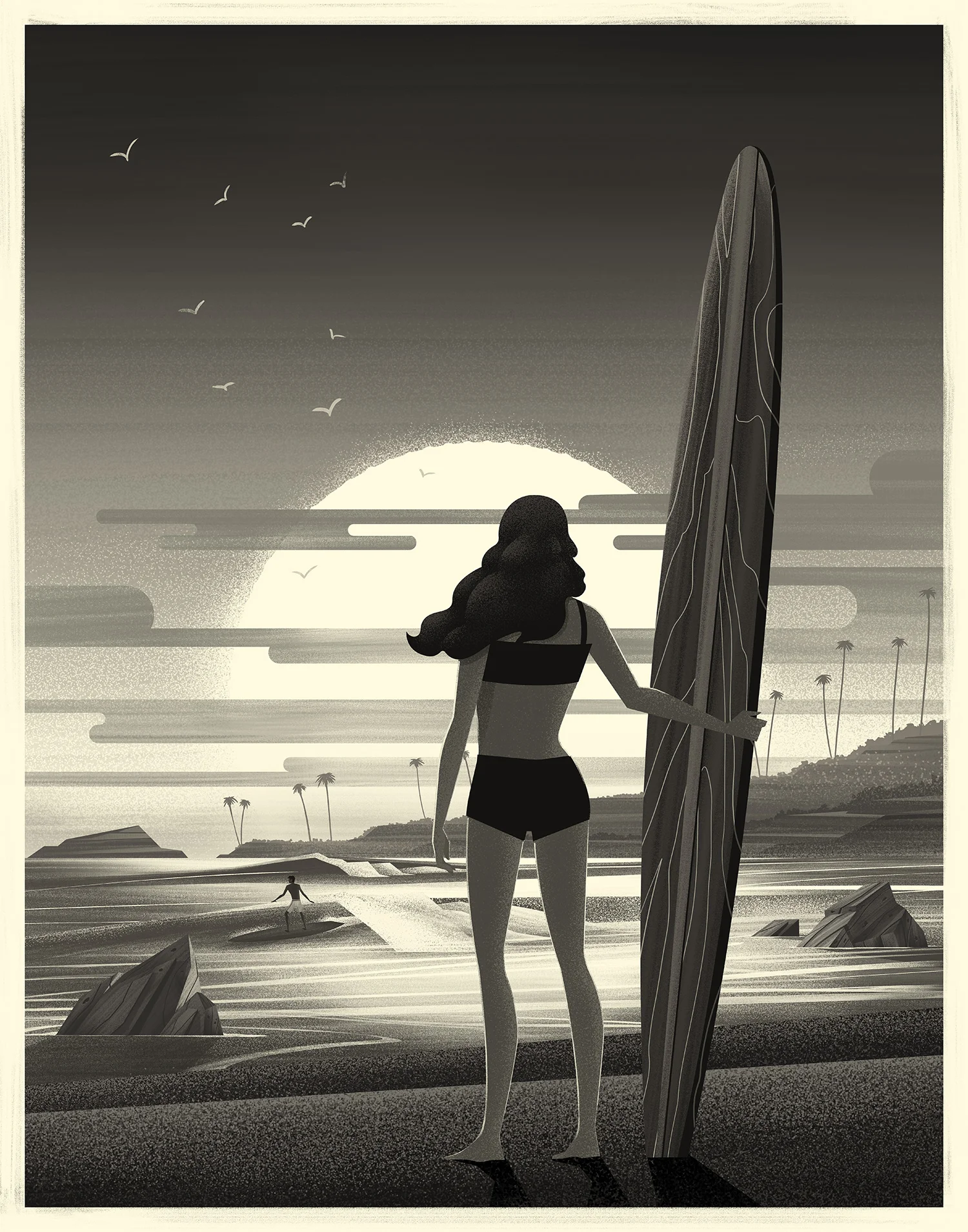 Black & White Flats and Brushwork
