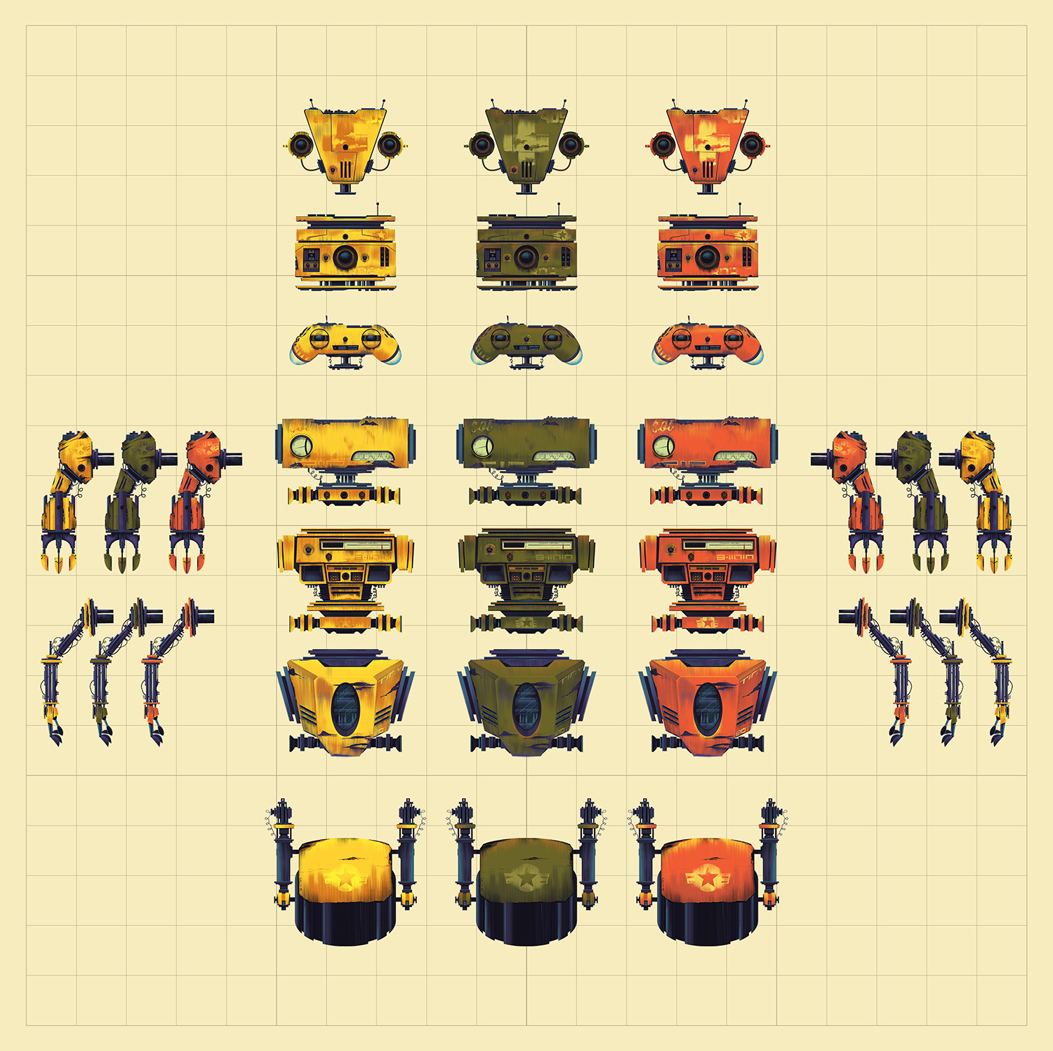 TinyBop · Robot Parts Grid