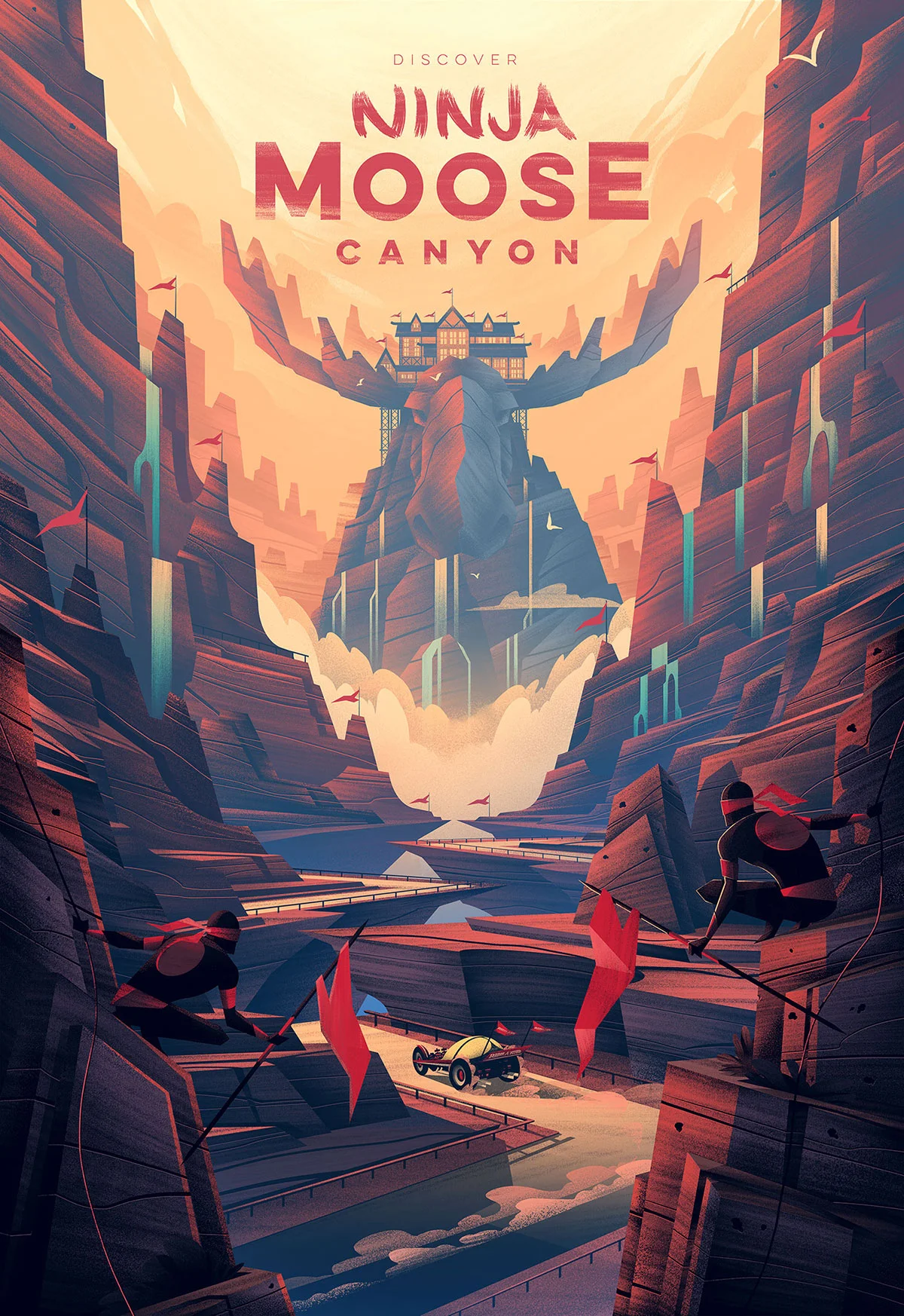 Ninja Moose Canyon · Final Poster · Radio Flyer