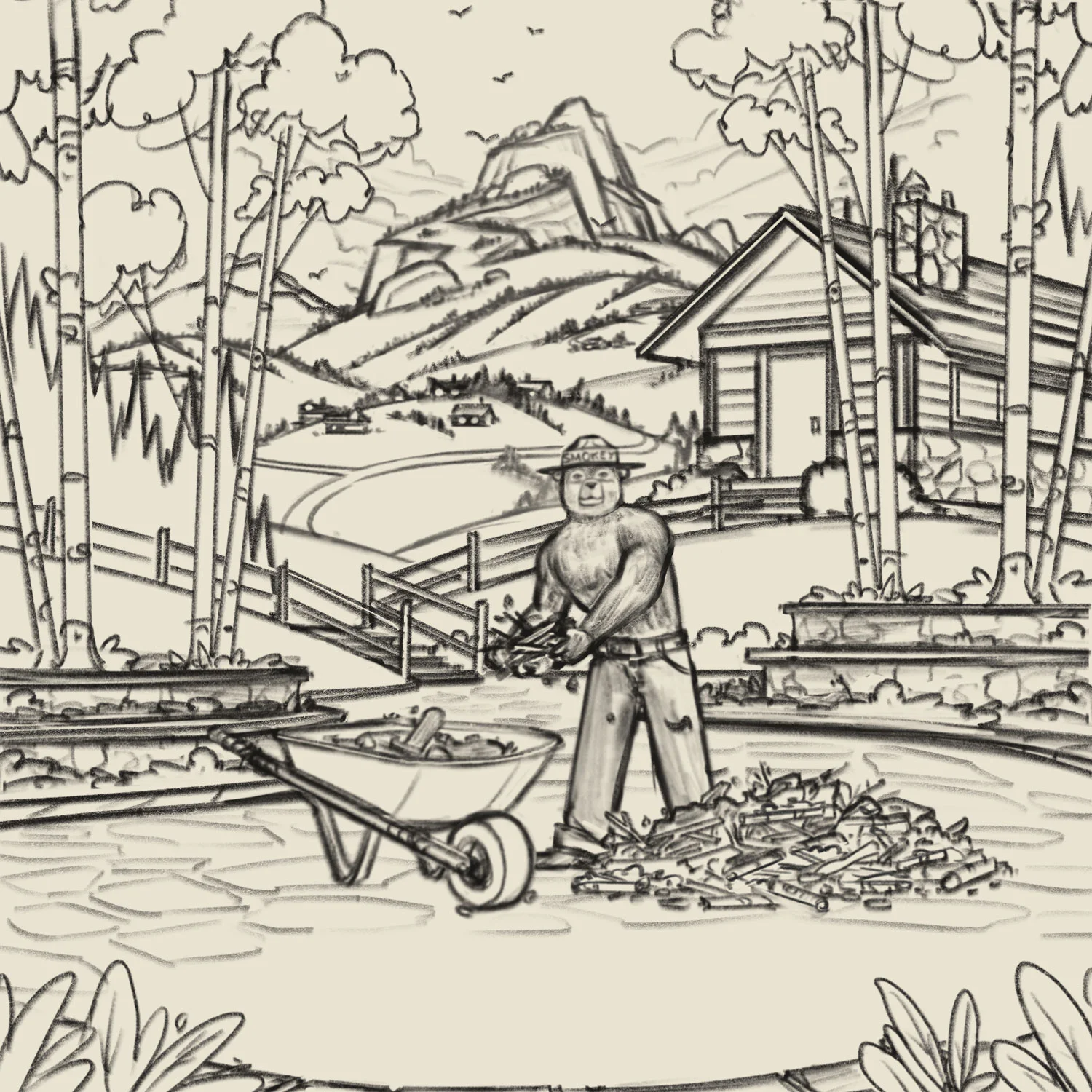 Smokey Bear | Final Sketch