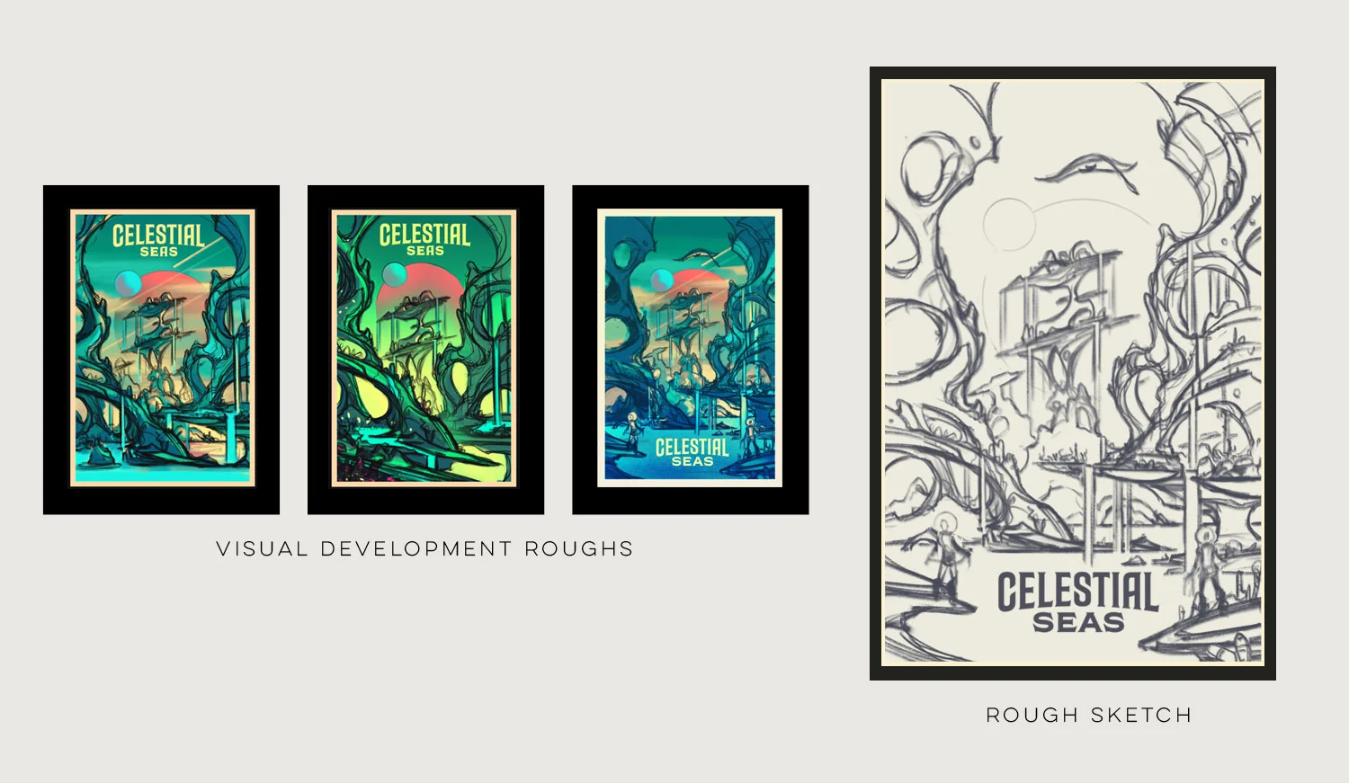Space Park · Celestial Seas · Concept Sketches