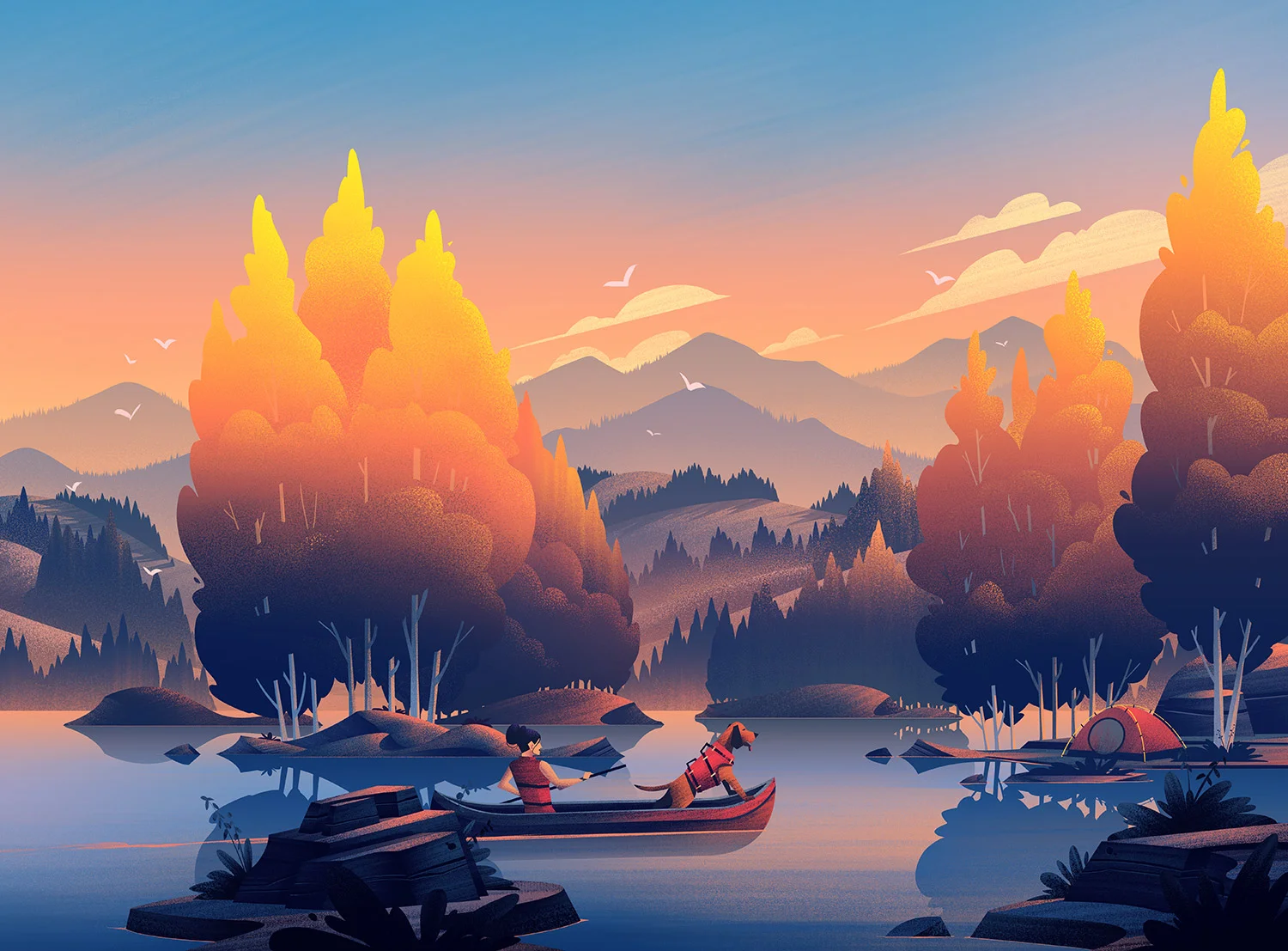 Devils Backbone Brewing Co. · Gold Leaf Lager Illustration