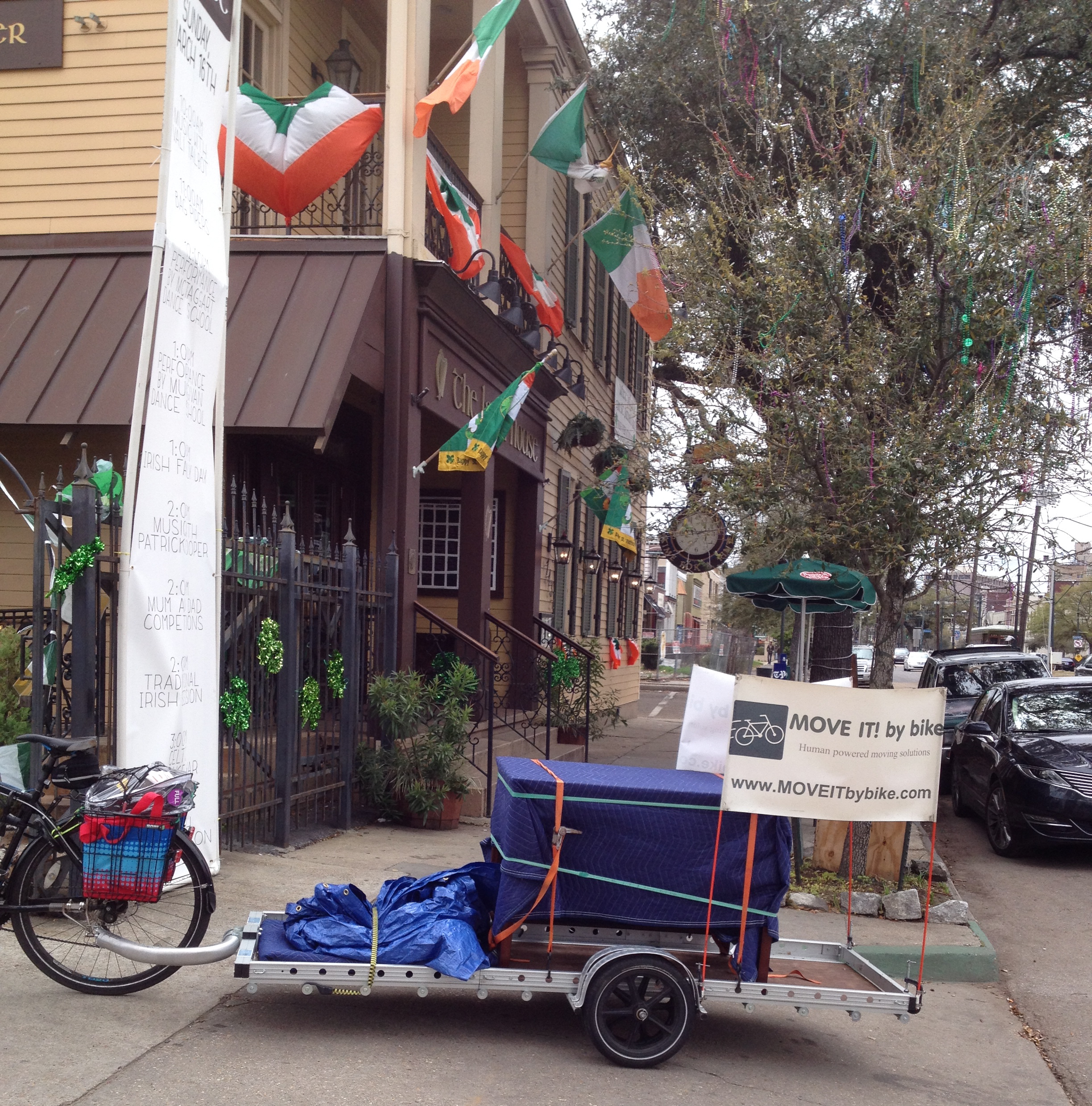 A quick stop for a picture at The Irish House. After all it was St. Patrick's Day.