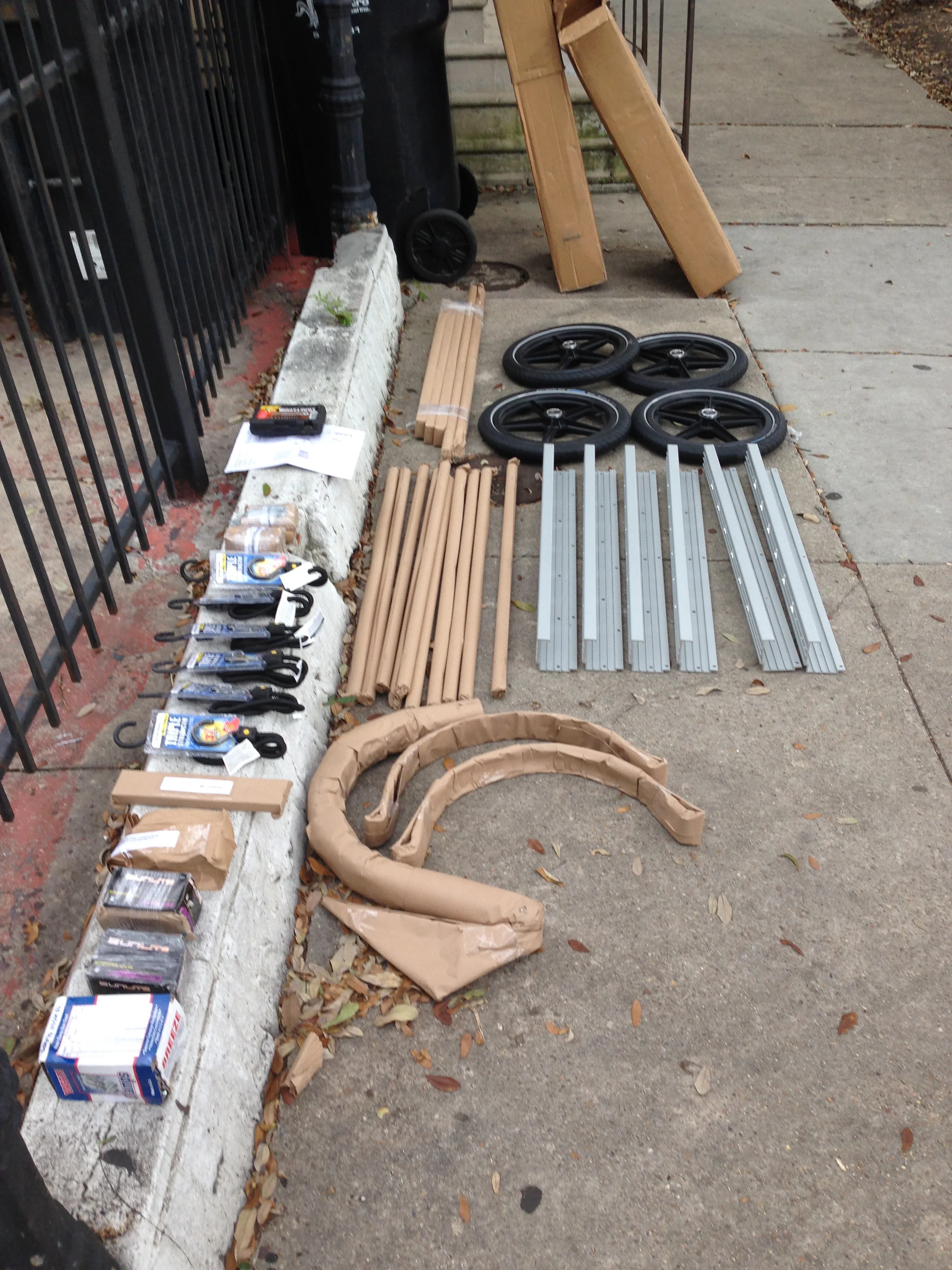All the parts laid out.