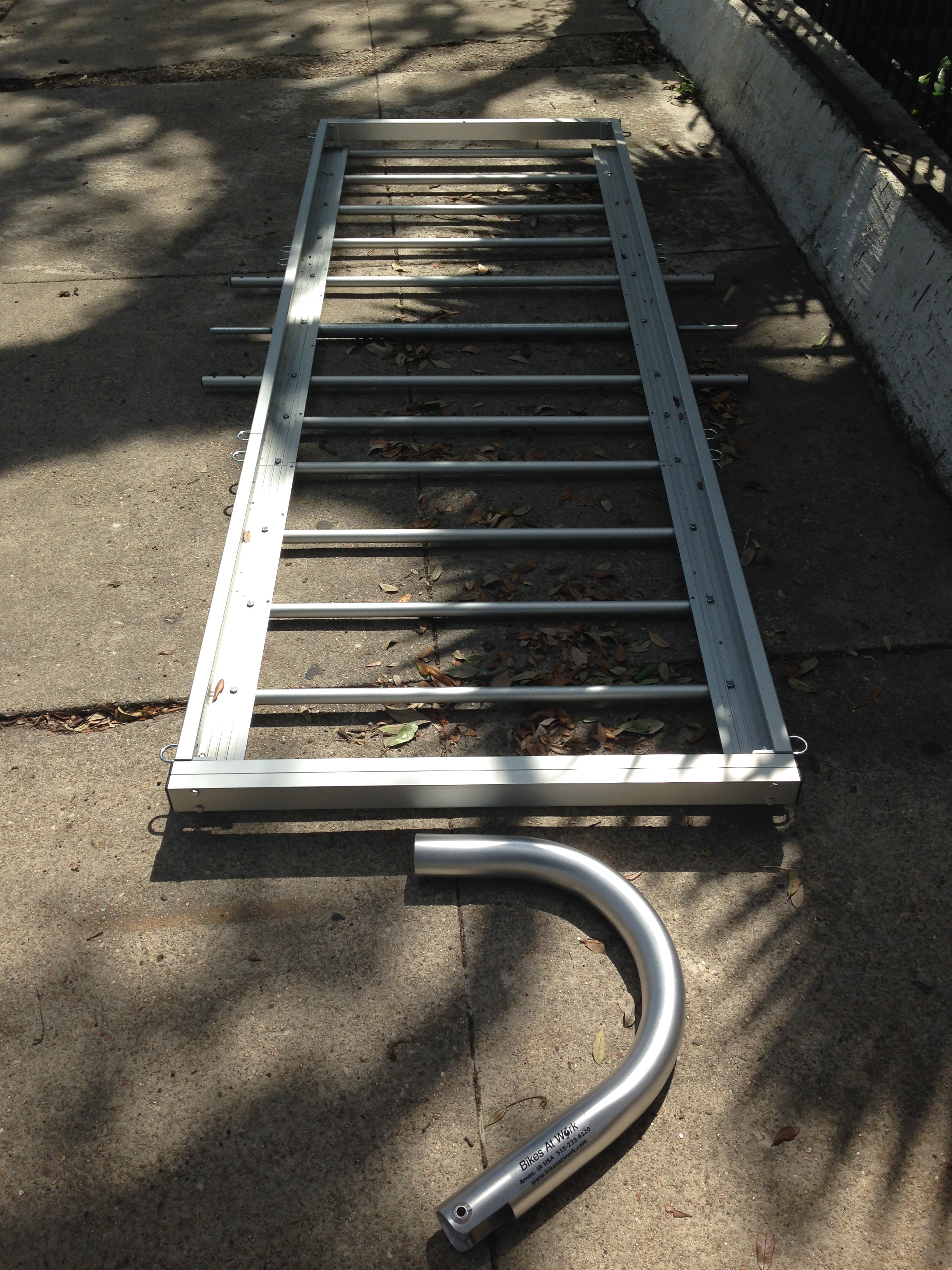 All three sections connected and back and front ends installed