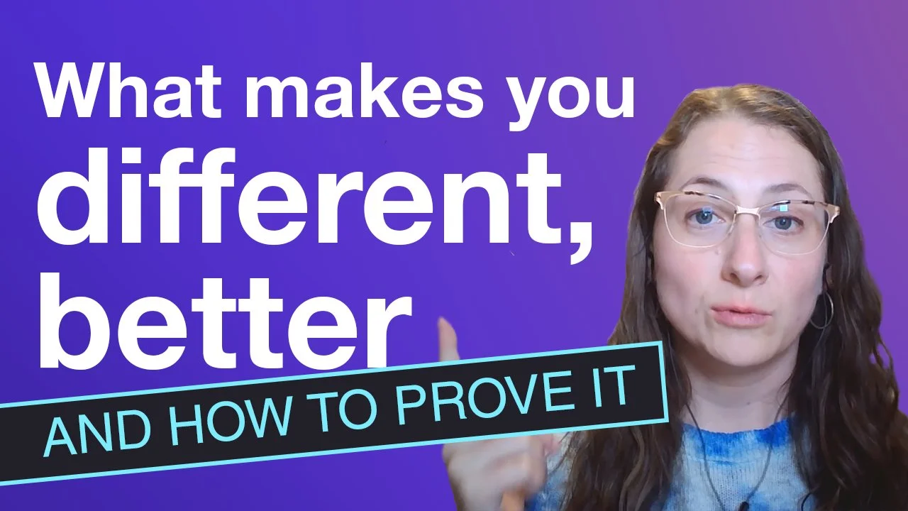 What are differentiators and social proof in marketing