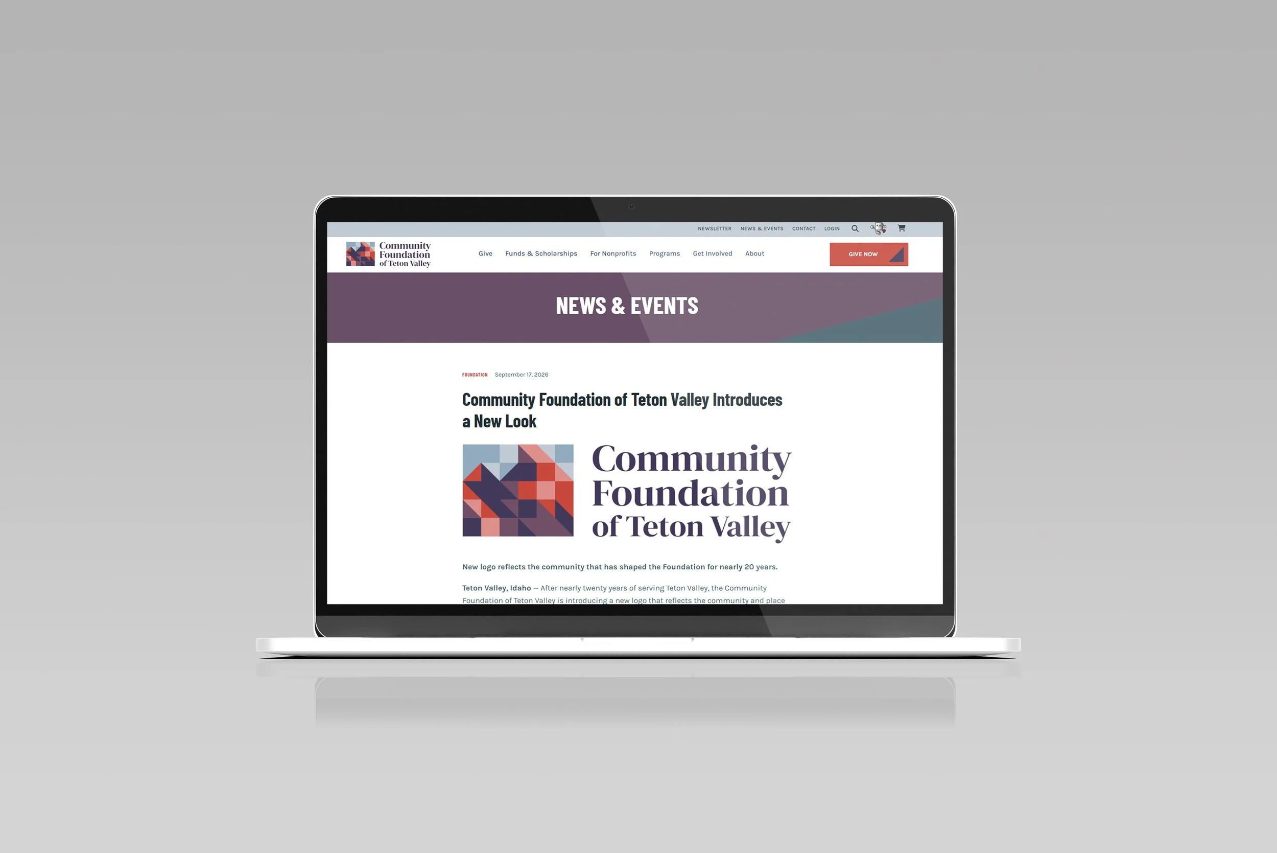 Community Foundation of Teton Valley Non-profit rebrand announcement