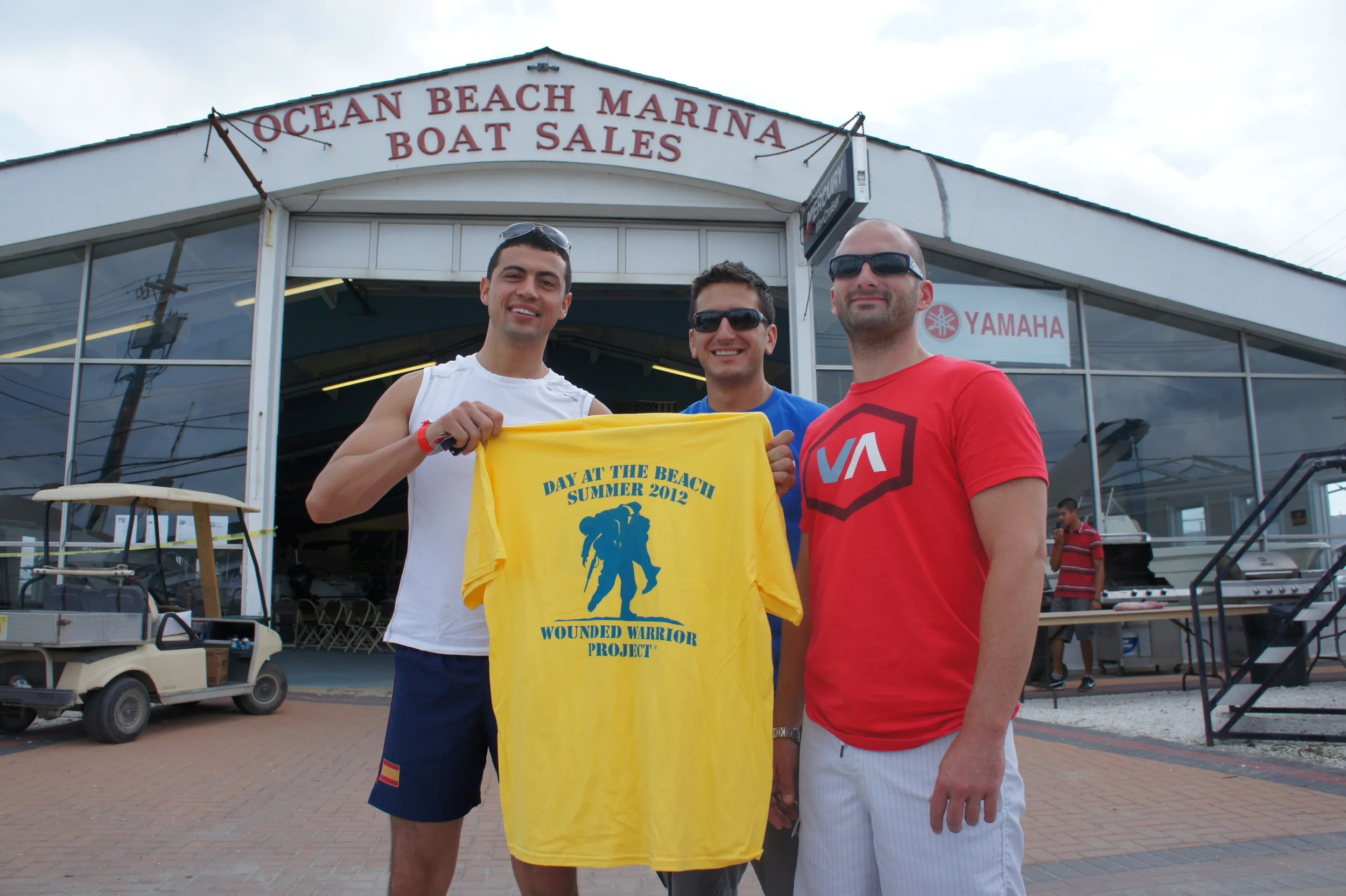  Pictured here are three Legion members participating in a coordinated fundraiser with the NJSPBA Wounded Warrior Project event. 