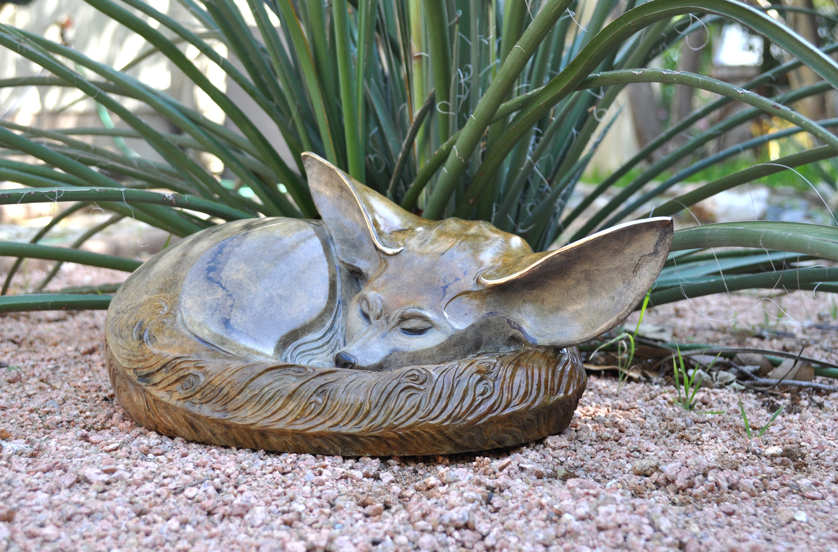   Bronze Fennec Fox Sculpture by Artist John Maisano  