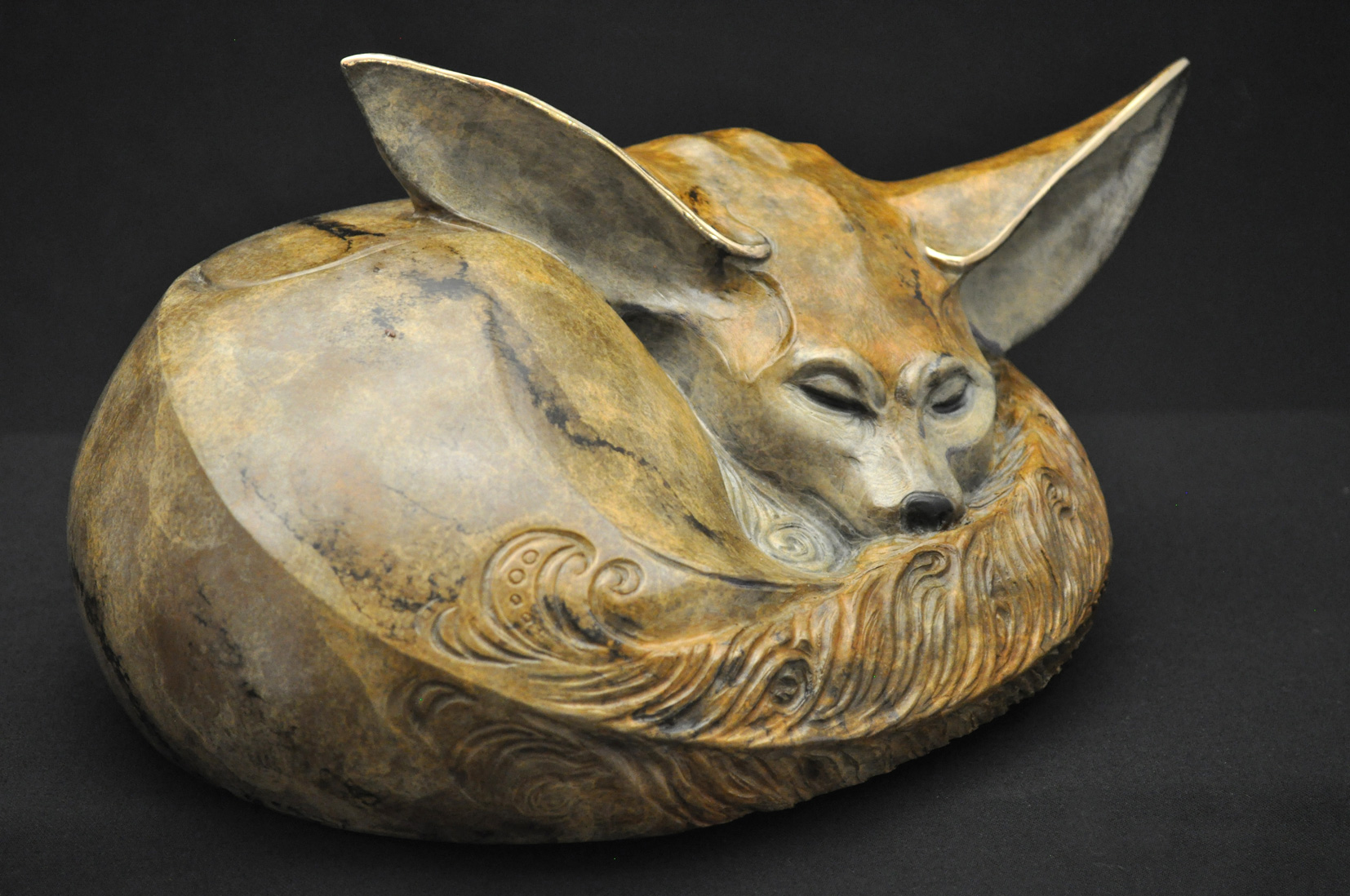   Bronze Fennec Fox Sculpture by Artist John Maisano  