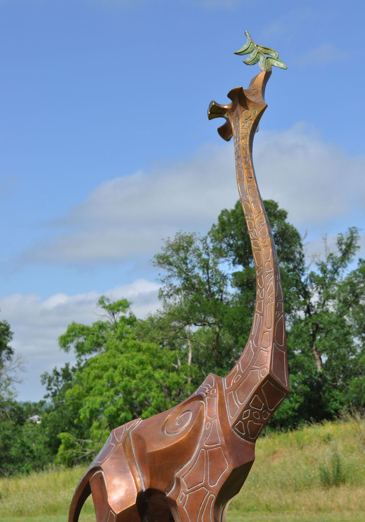  Giraffe Bronze Sculpture Monument by John Maisano 