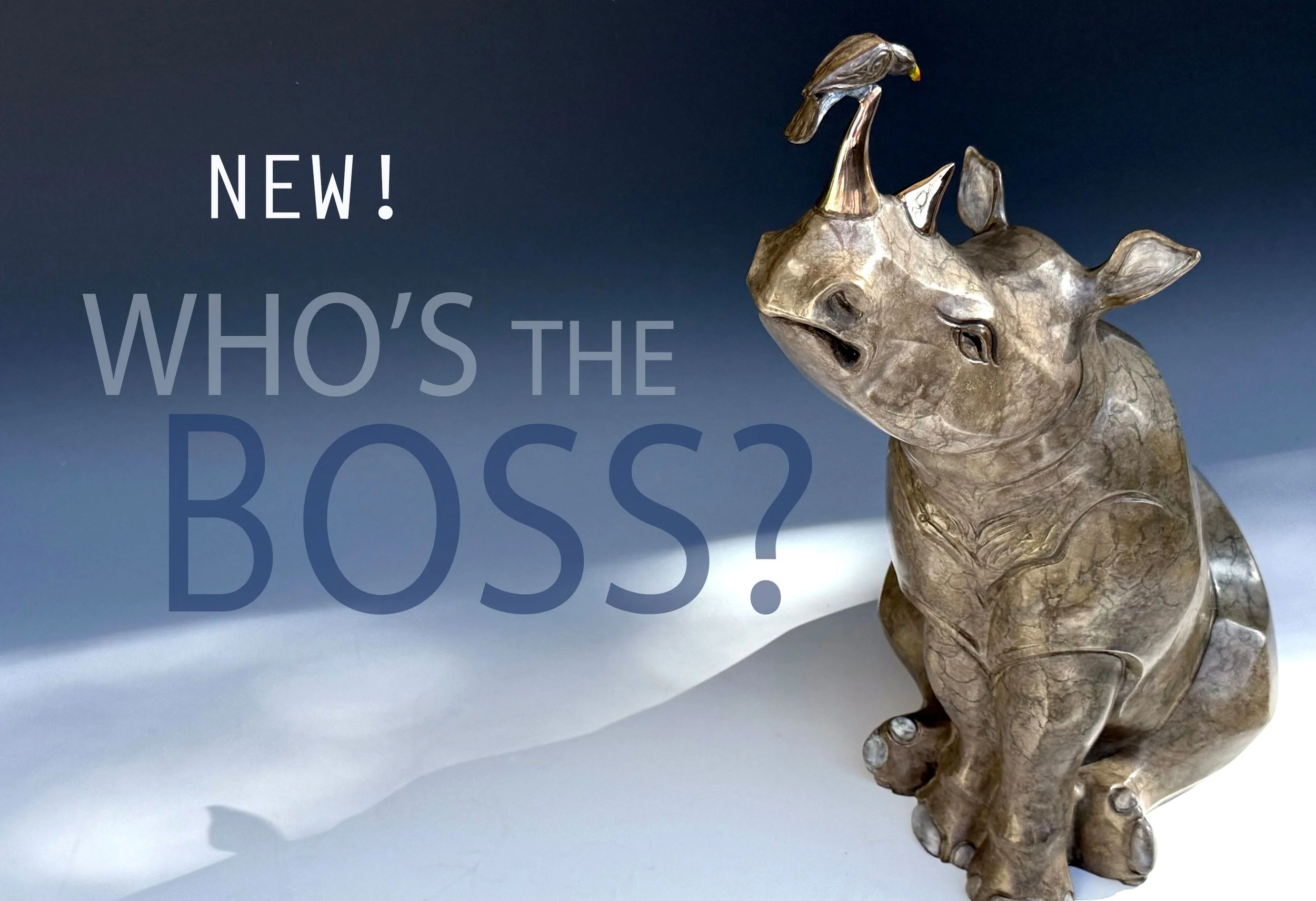 Bronze Rhinoceros Sculpture John Maisano