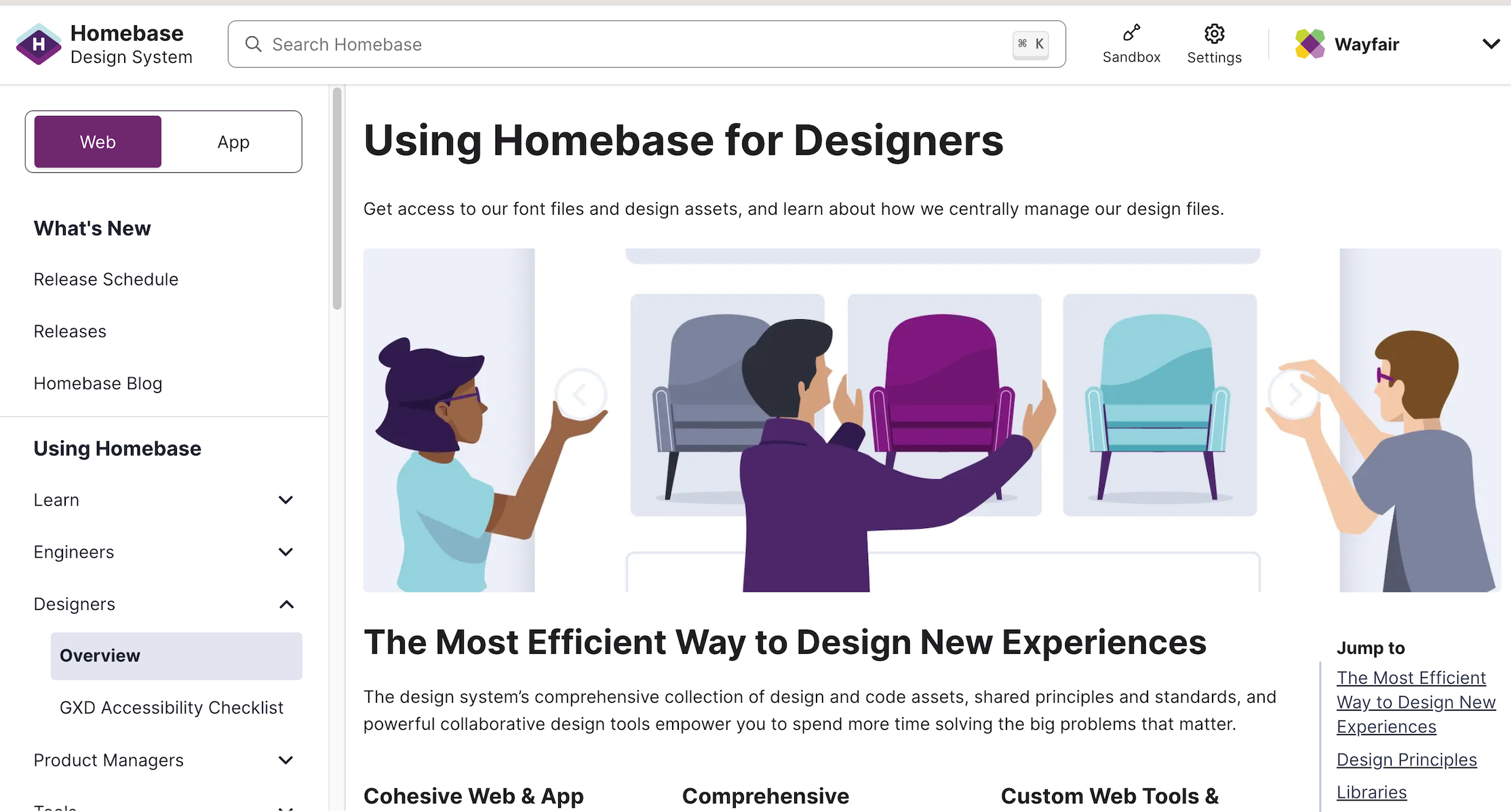 Wayfair: Homebase Design System Documentation Site