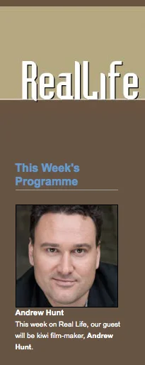 Andrew Hunt Interviewed on Newstalk ZB's "Real Life" Radio Show
