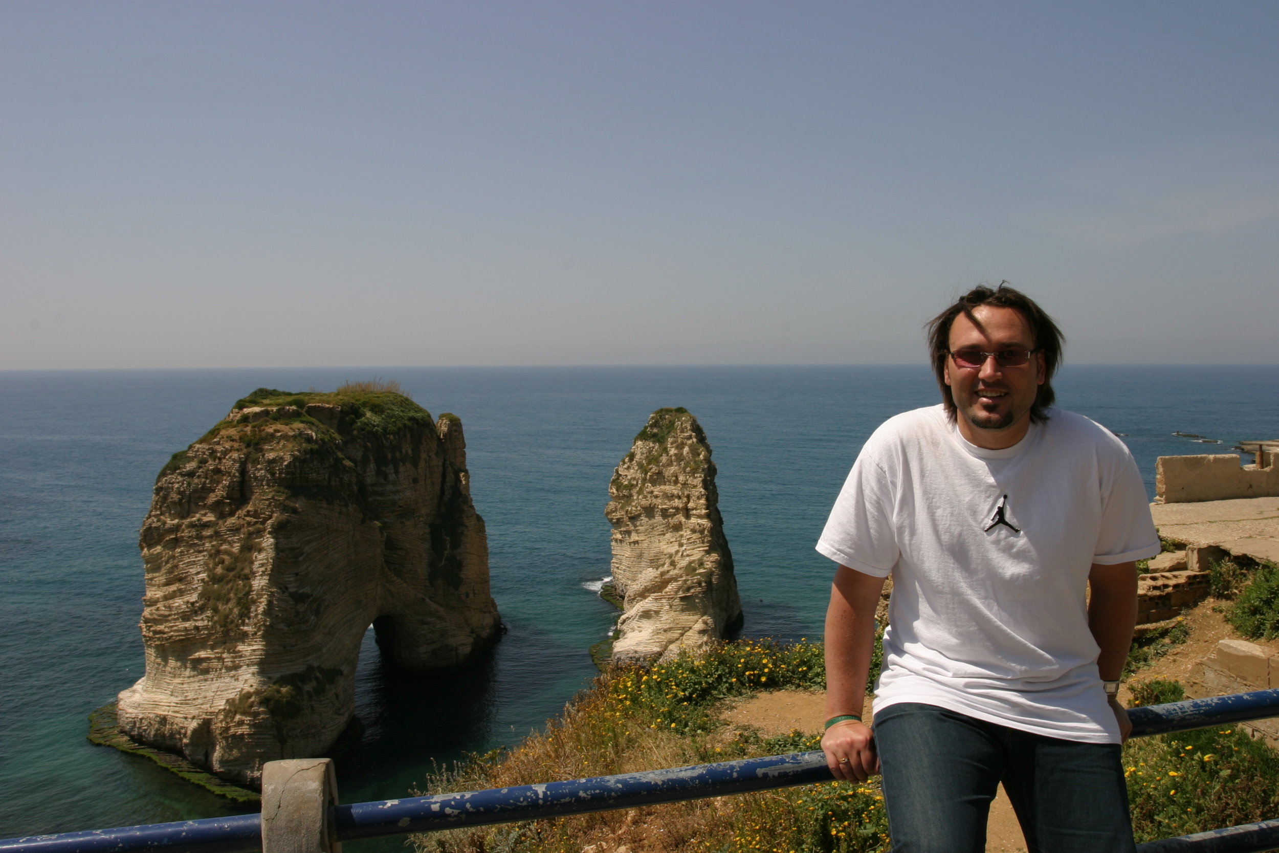 Andrew on the waterfront in Beirut, Lebanon