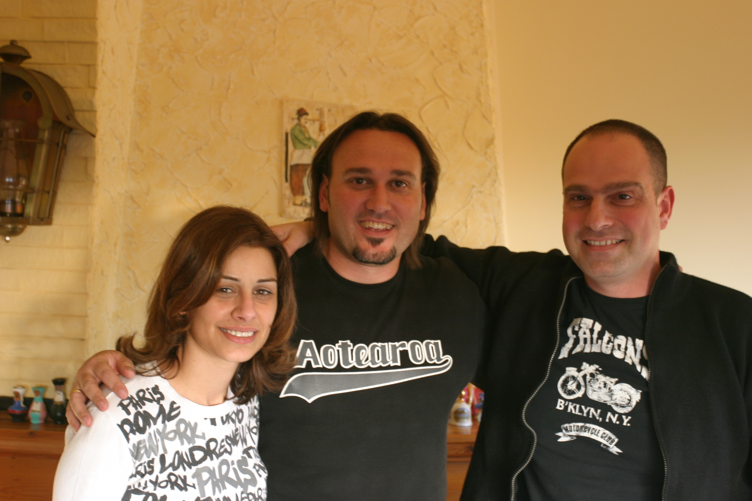 Andrew with Lebanese TV director Patrick Tayeh and his wife.