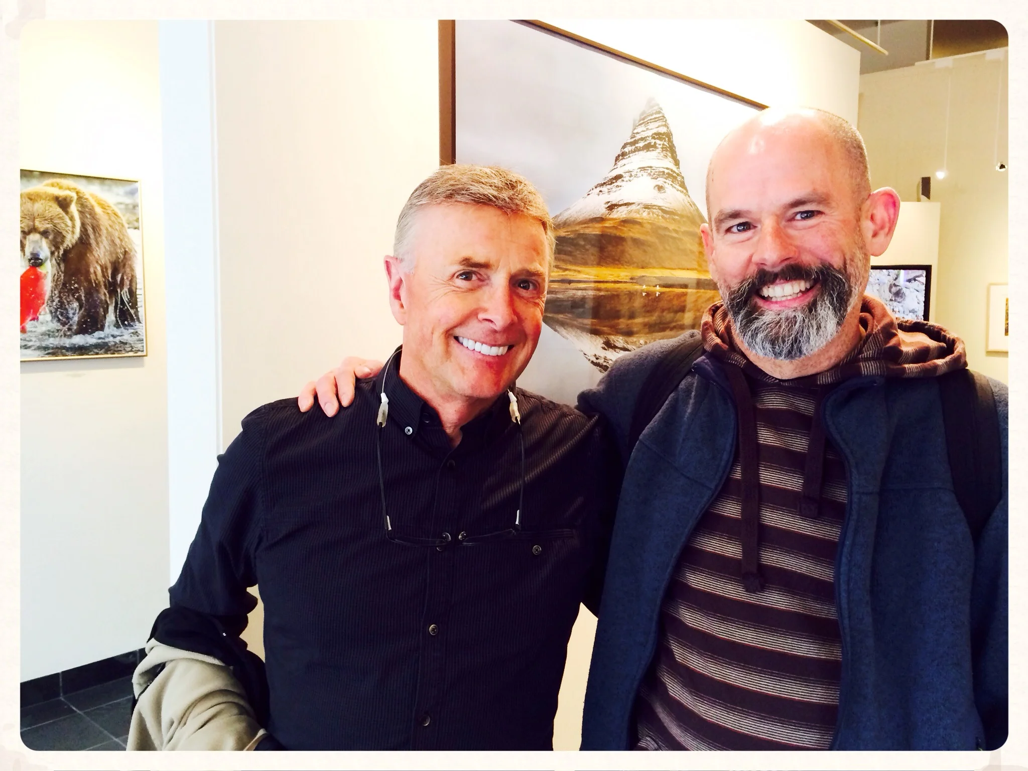 Me and Art Wolfe at his Gallery in Seattle (photo by Karen Lanzendorfer)