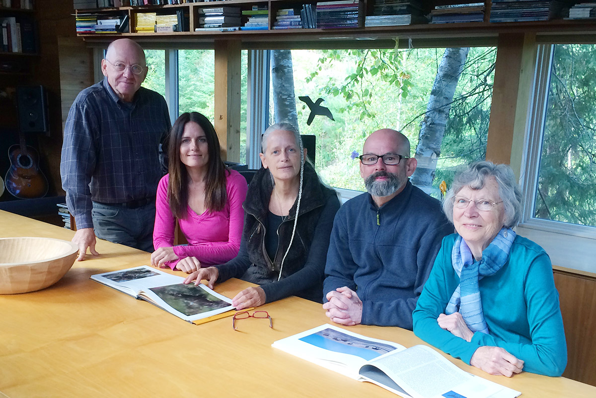 From L to R: Jim Brandenburg , Julia Huffman, Susan Feathers (on behalf of Anca VanAssendelft), Matt Clysdale, Beth Little (Photograph by Judy Brandenburg)